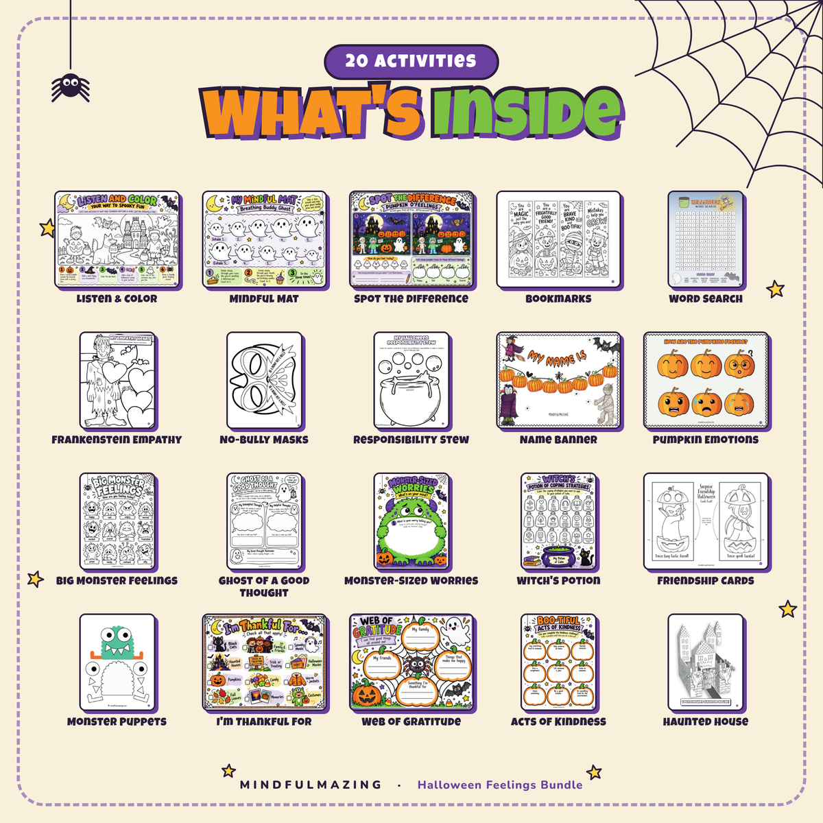 Halloween Feelings & Coping Skills Bundle