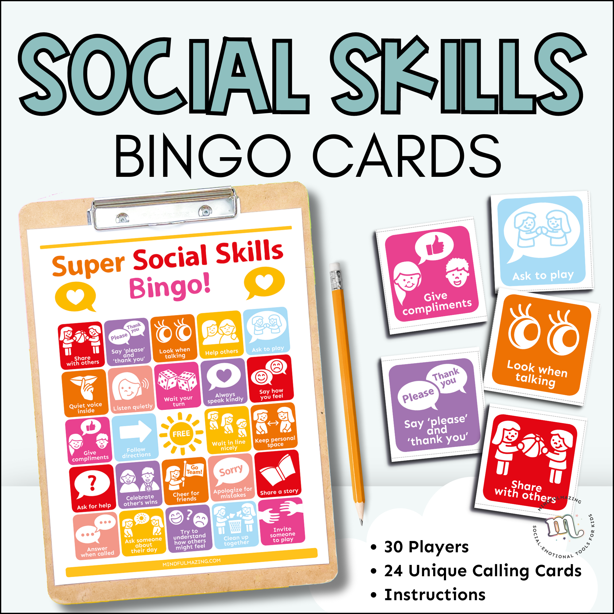 Social Skills BINGO Game