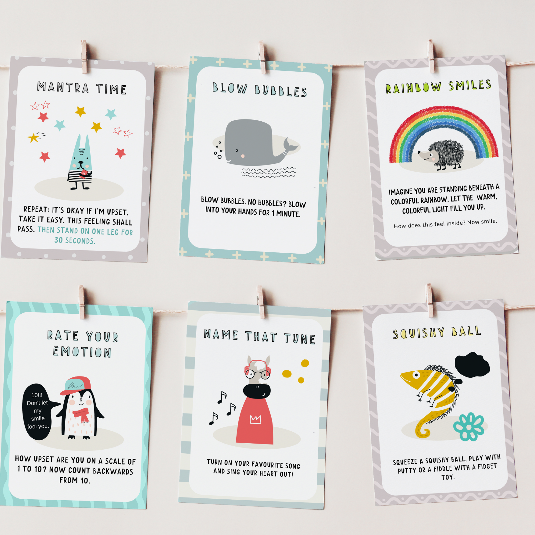 Calm Down Cards PDF (ages 2-10)