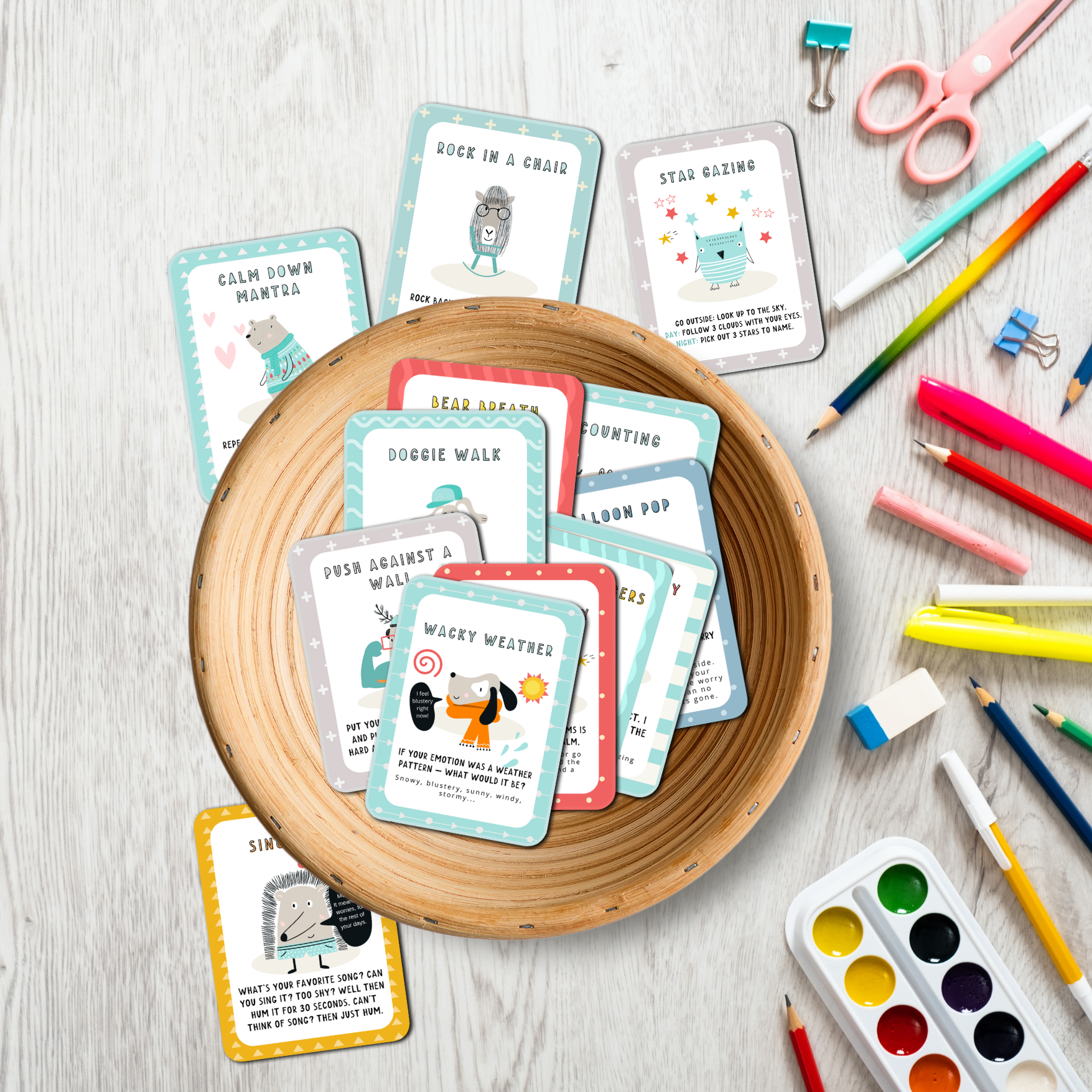 Calm Down Cards PDF (ages 2-10)