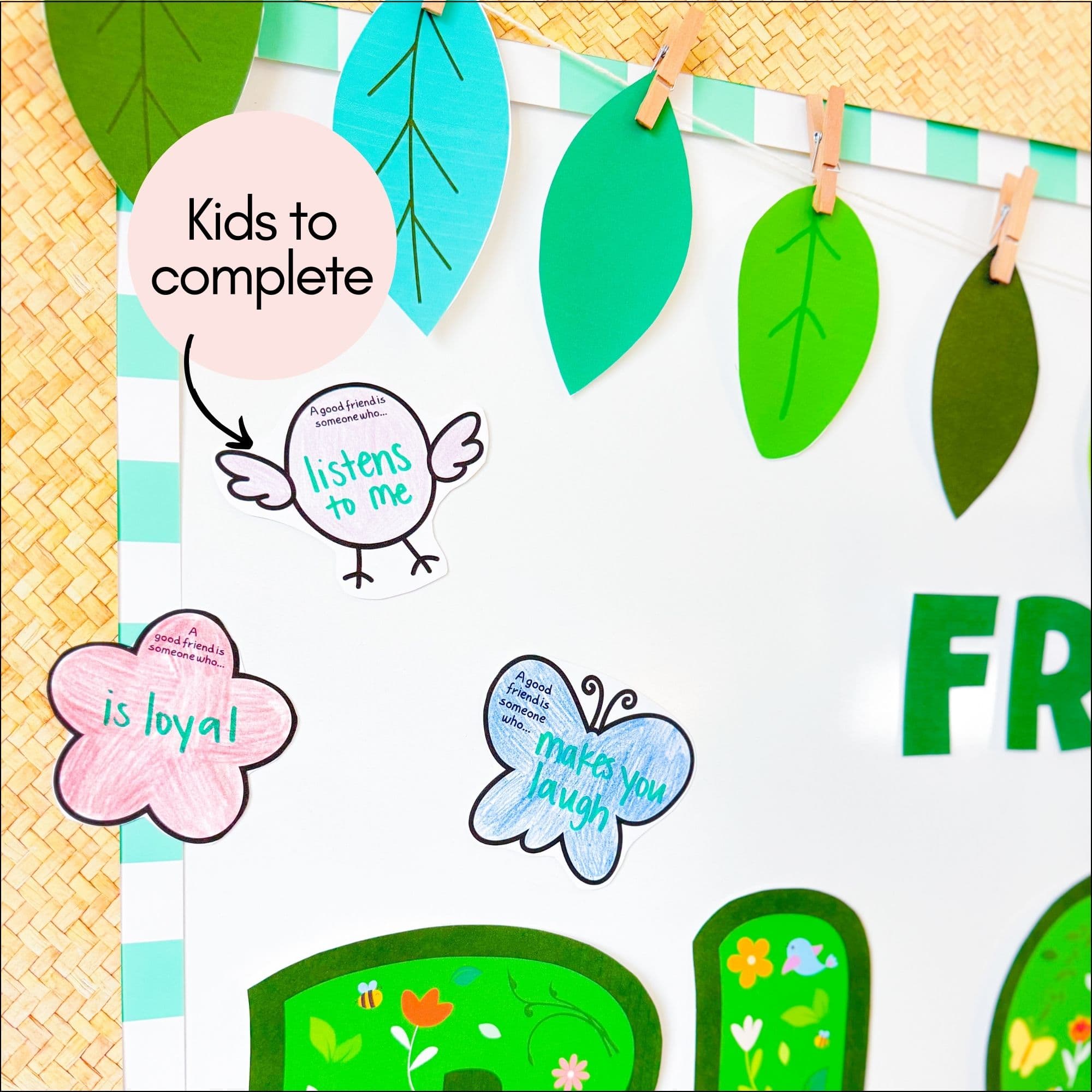 Friendship Bulletin Board Lesson and Activity
