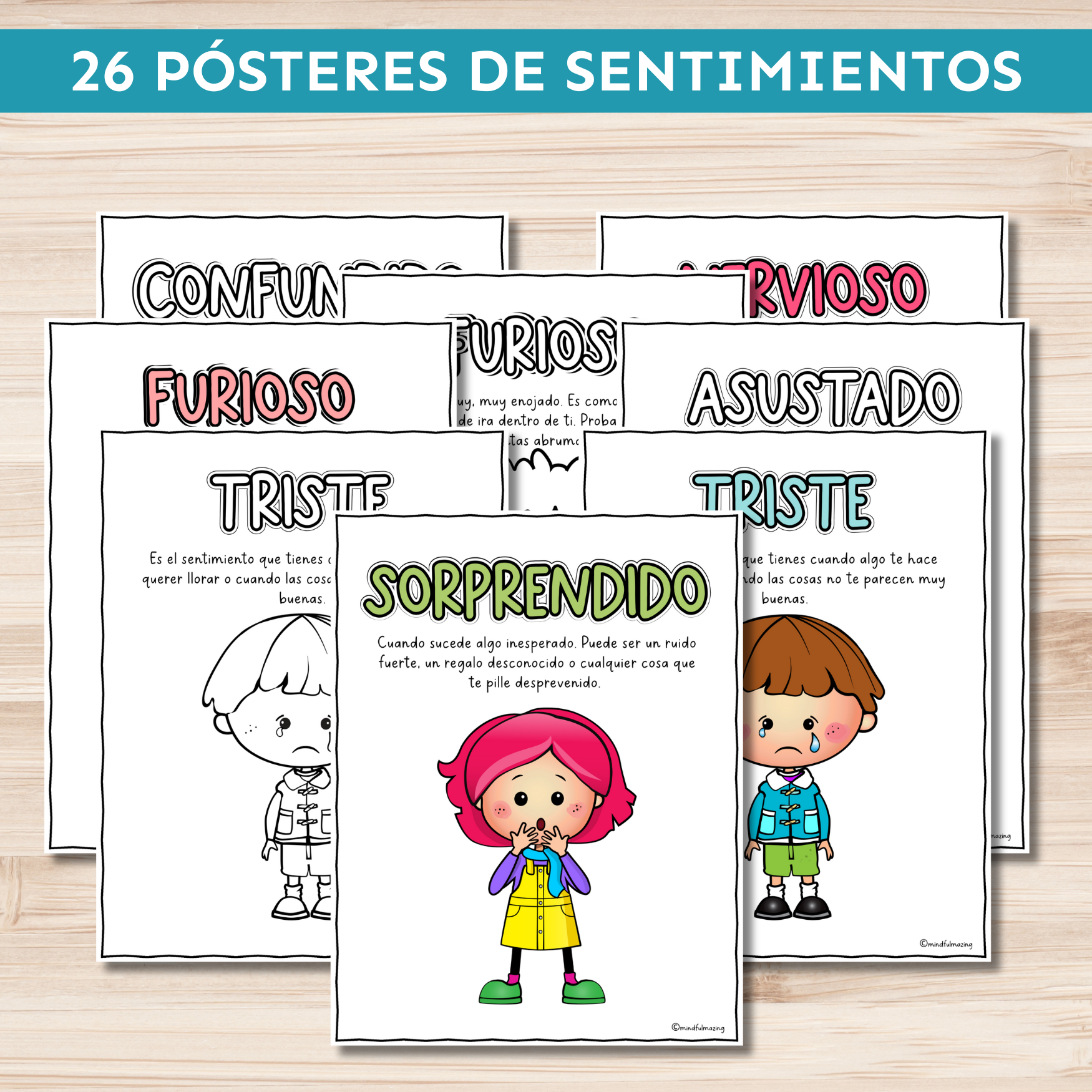 Kit de Emociones (Pósteres + Hojas de trabajo)