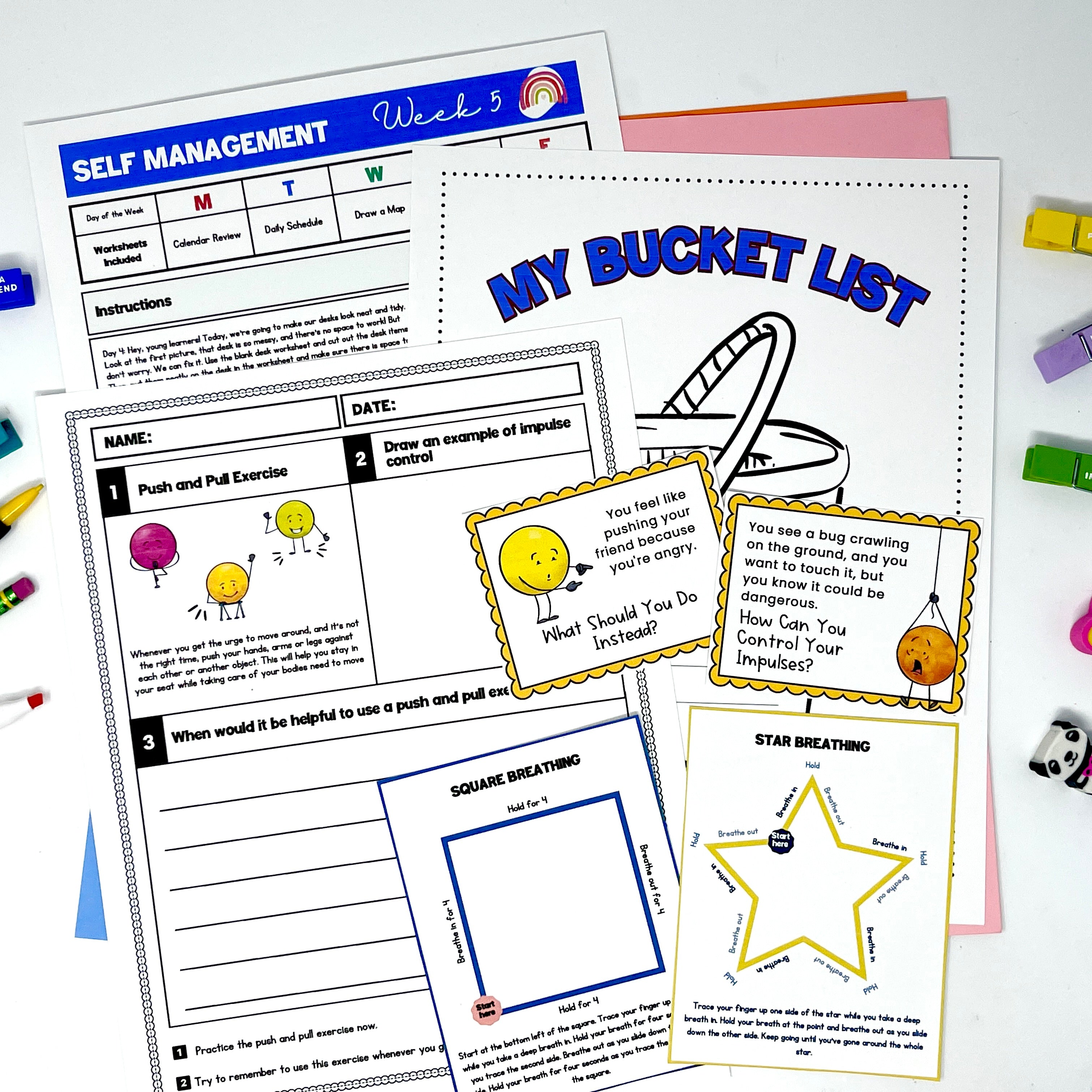 Self-Management Social-Emotional Learning Unit (ages 3 - 8)