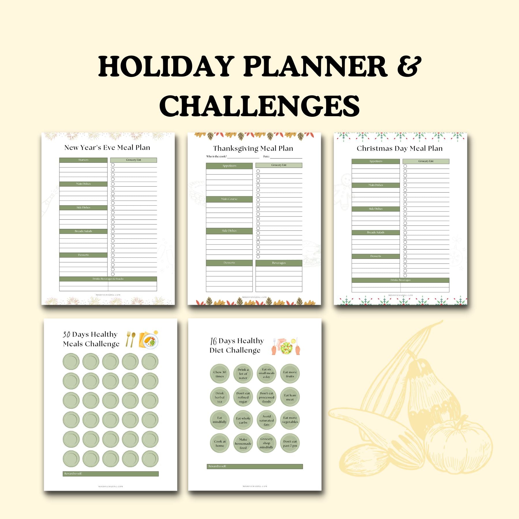 Meal Planner Printable Set (PDF)