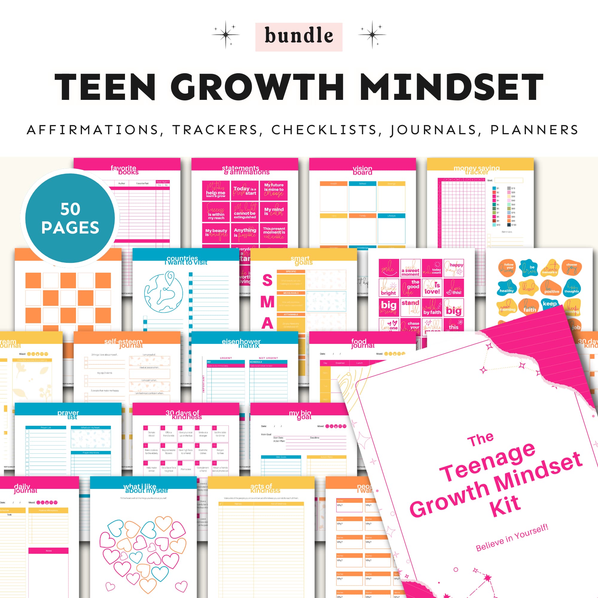 Teenage Growth Mindset Kit & Planner