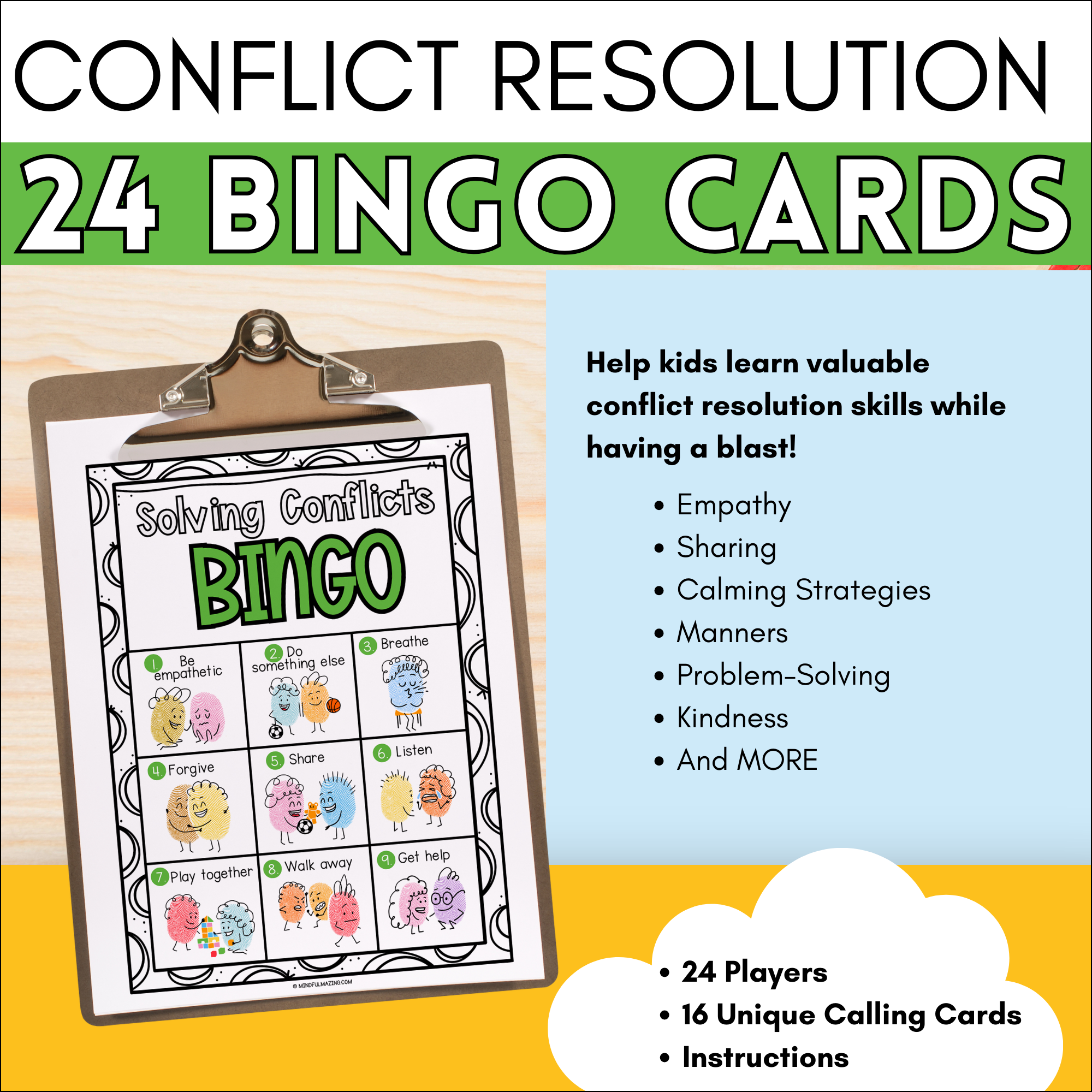 Conflict Resolution BINGO Game