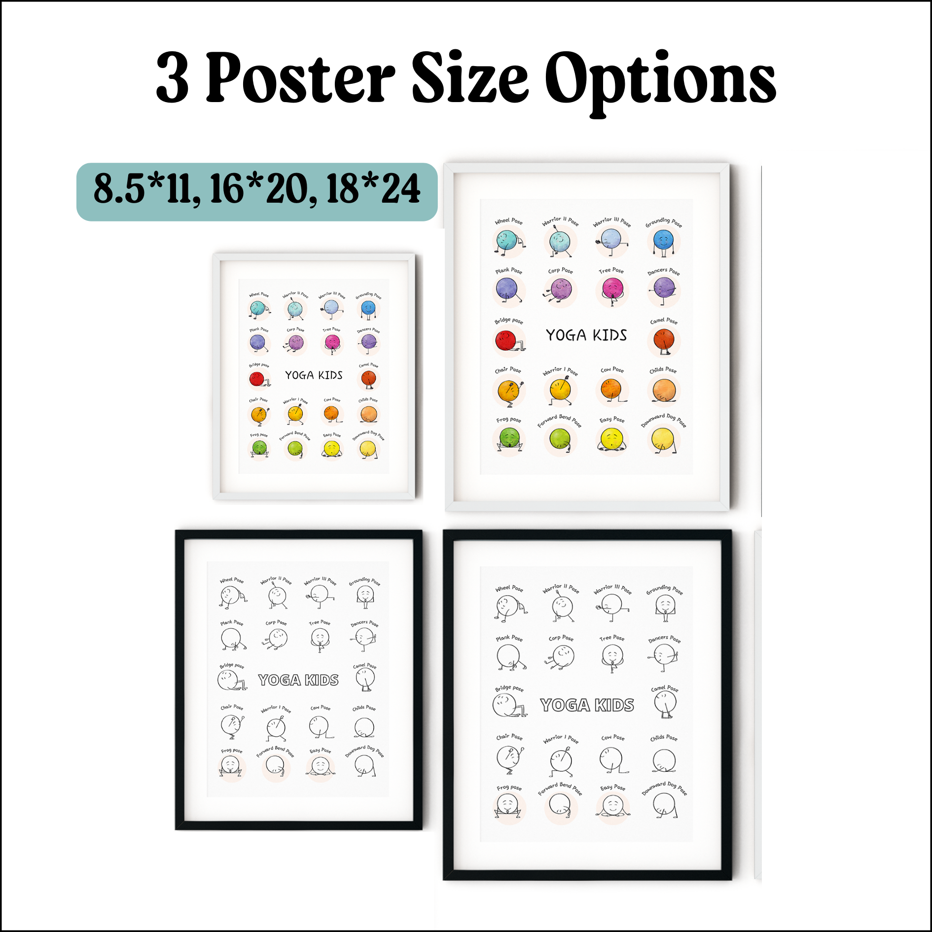 Yoga Kids Poster & Flashcards