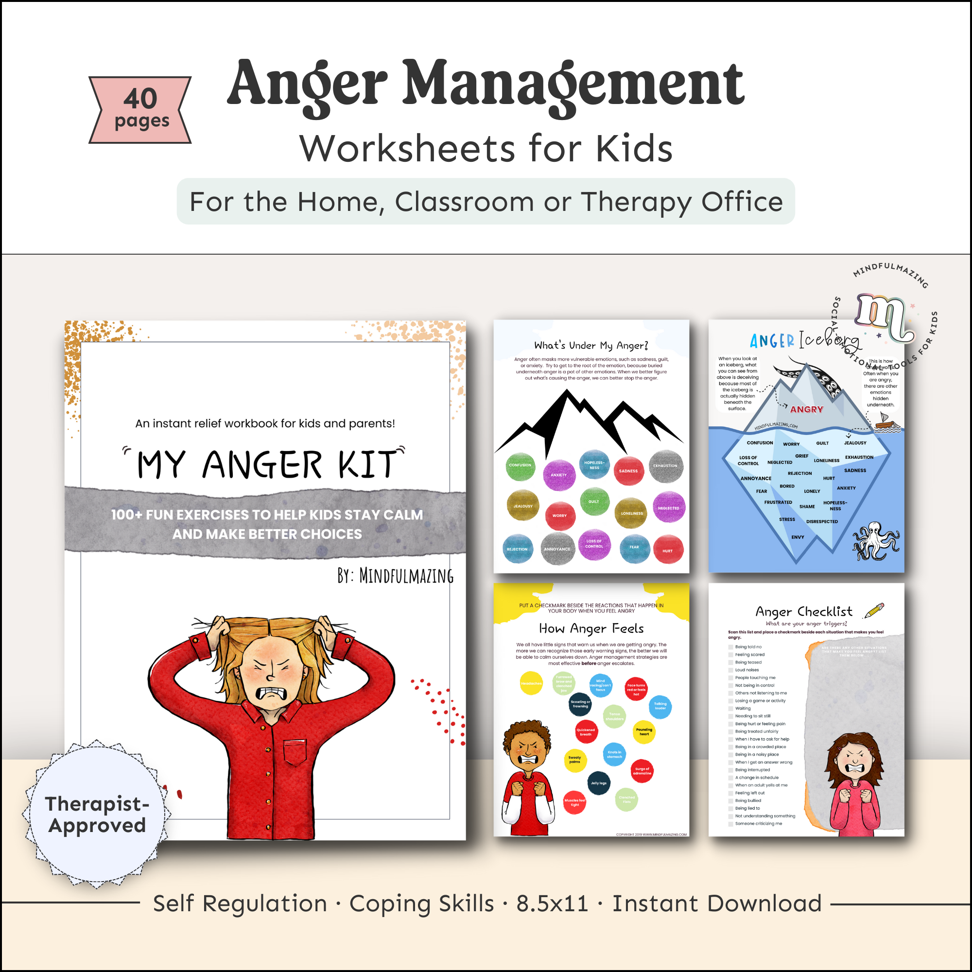 Anger Kit for Kids PDF (ages 4-11)