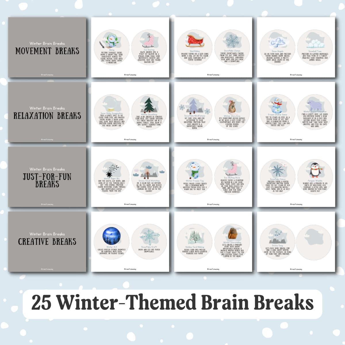 Winter-themed Brain Breaks