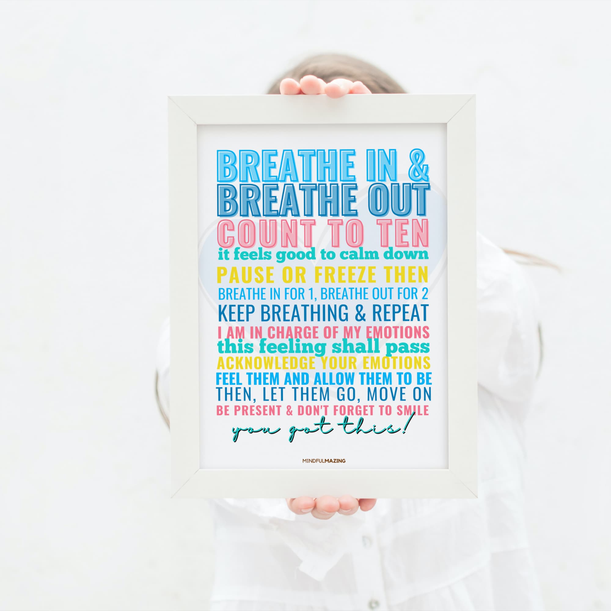 Just Breathe (Calm Down Corner) Wall Art (PDF)