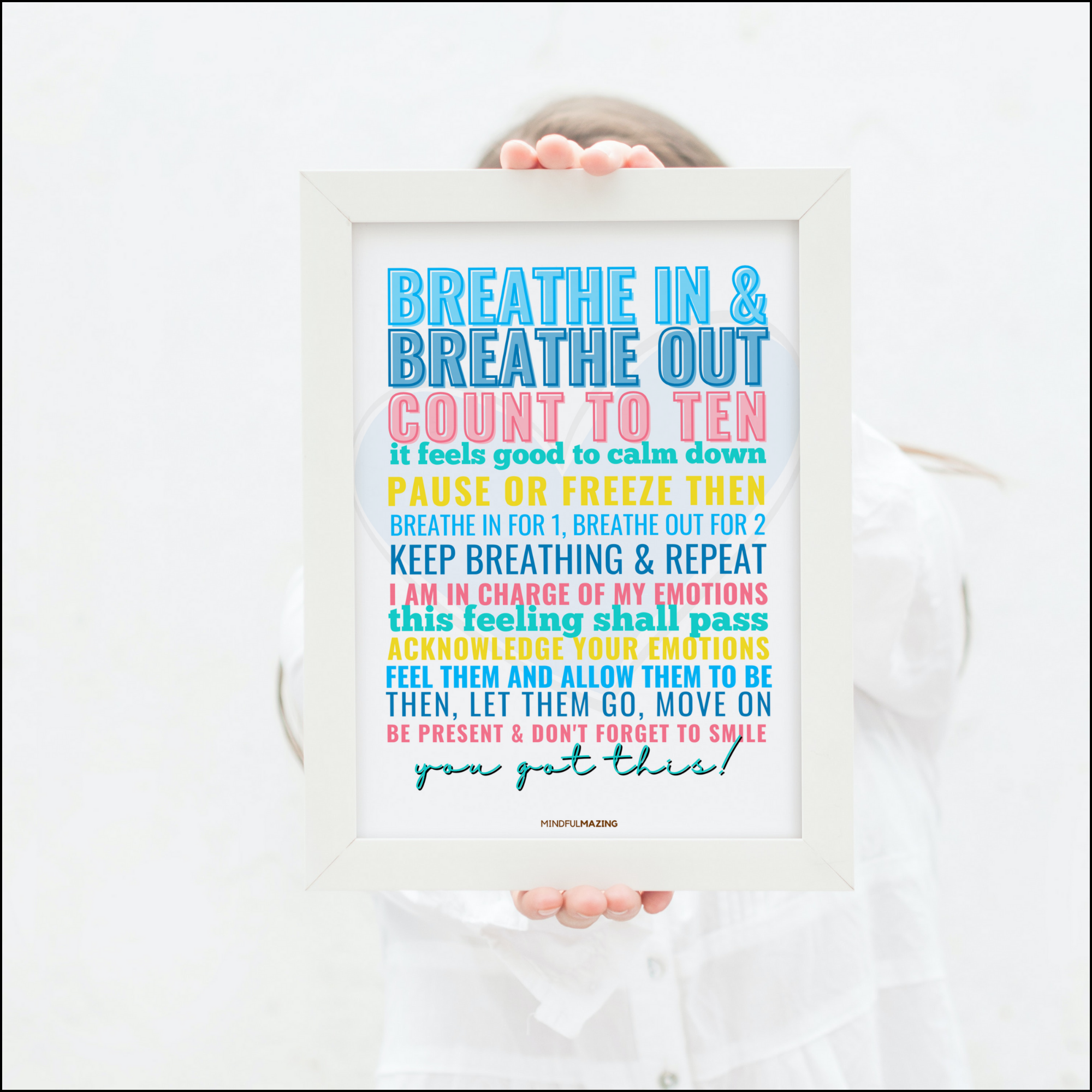 Just Breathe (Calm Down Corner) Wall Art (PDF)
