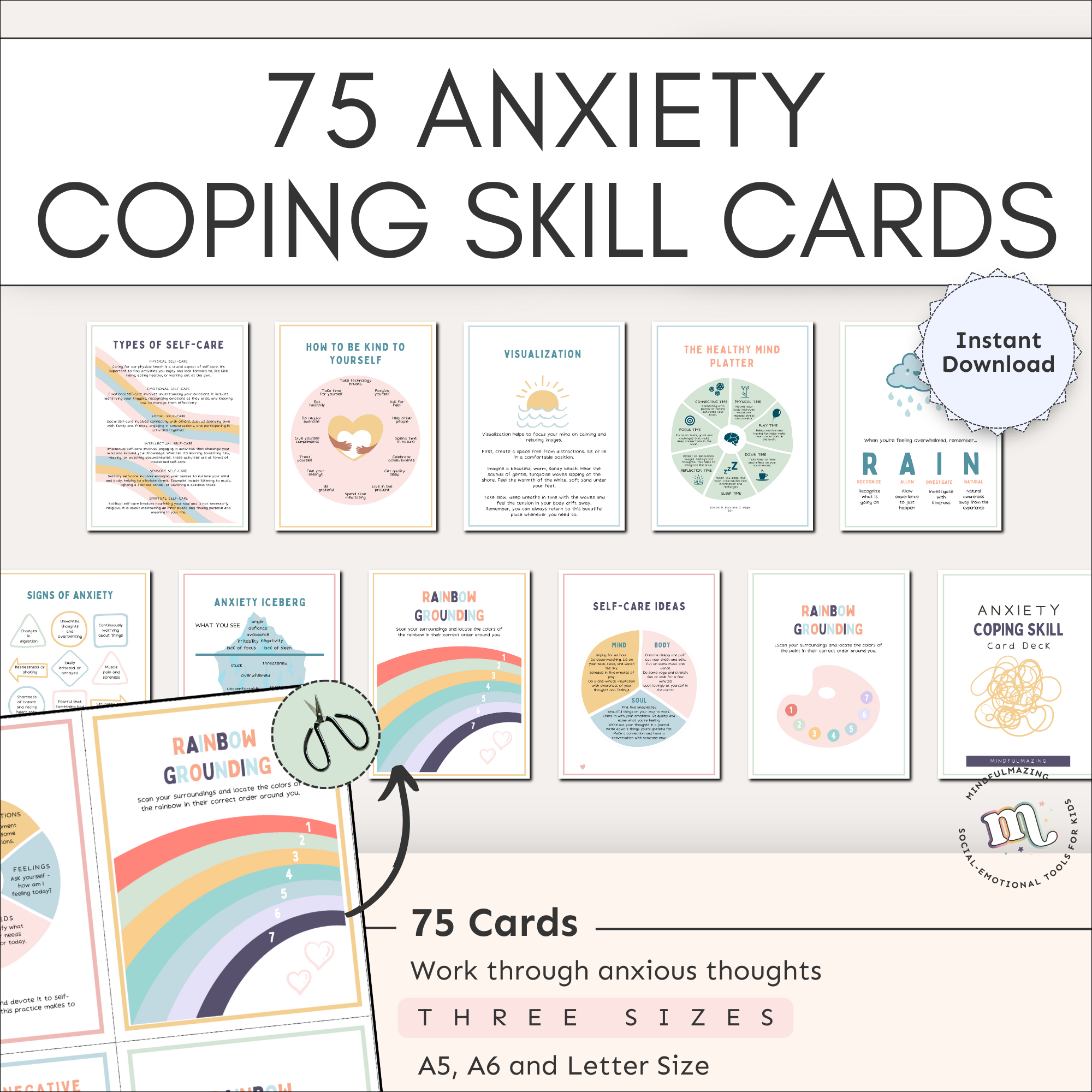 Anxiety Coping Skills Cards