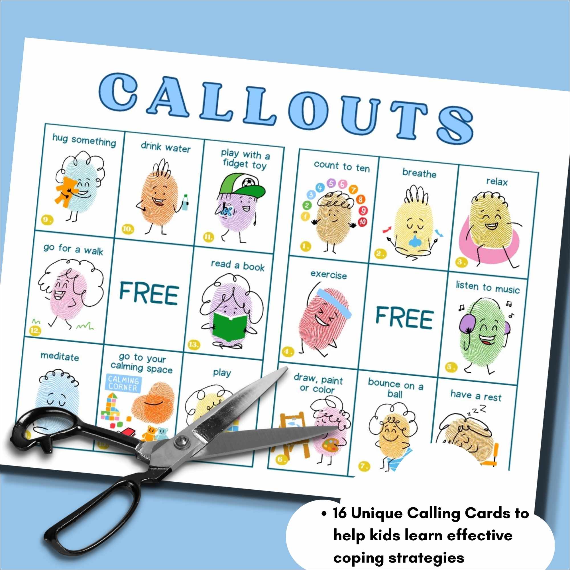 Coping Skills BINGO Game