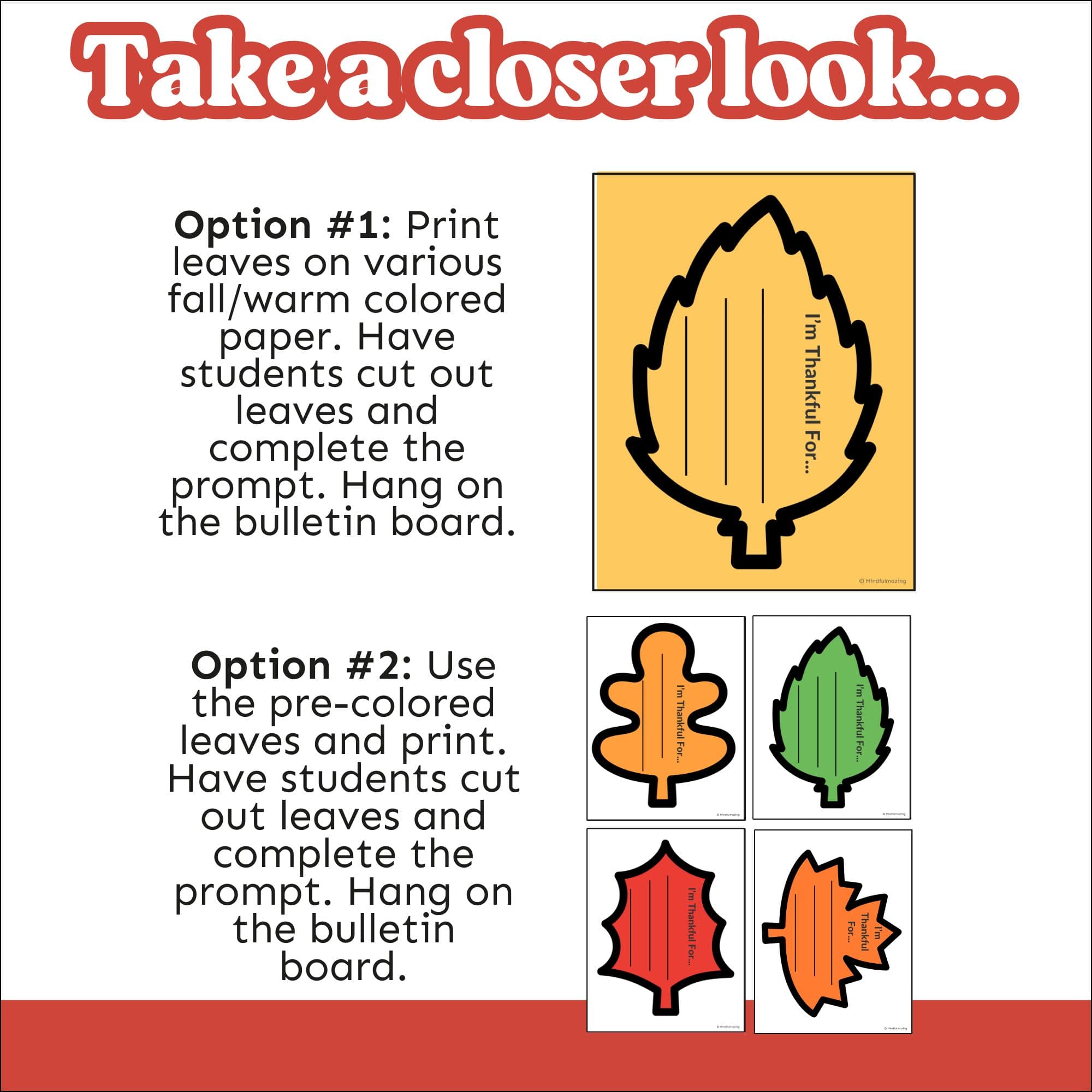 Fall Thankfulness & Gratitude Bulletin Board Set 🍁