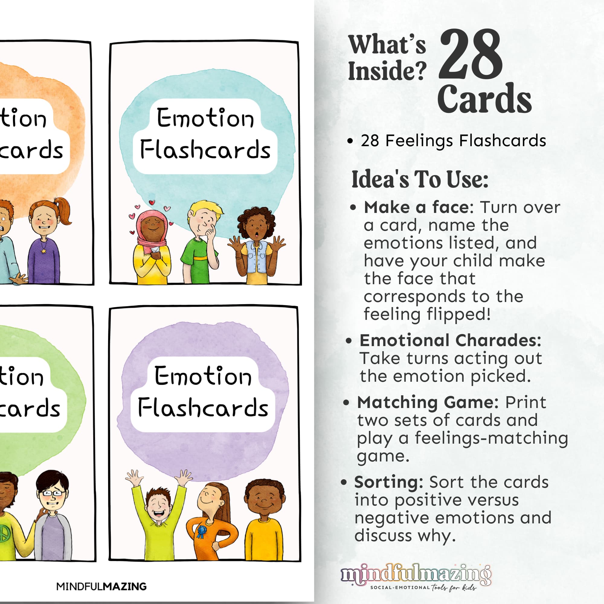 Emotion Flashcards PDF (ages 2 to 10)