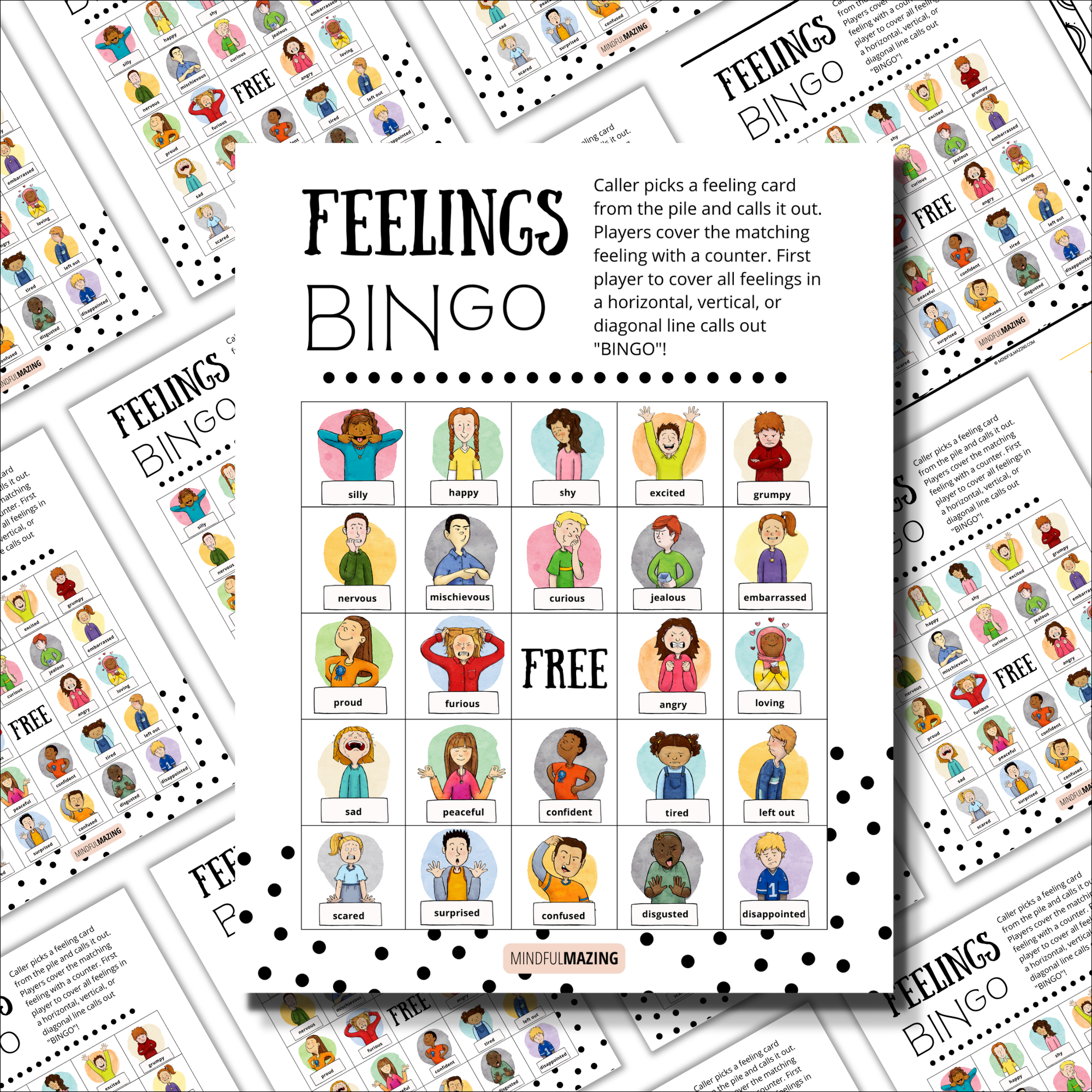Feelings Bingo (PDF) Ages 3+