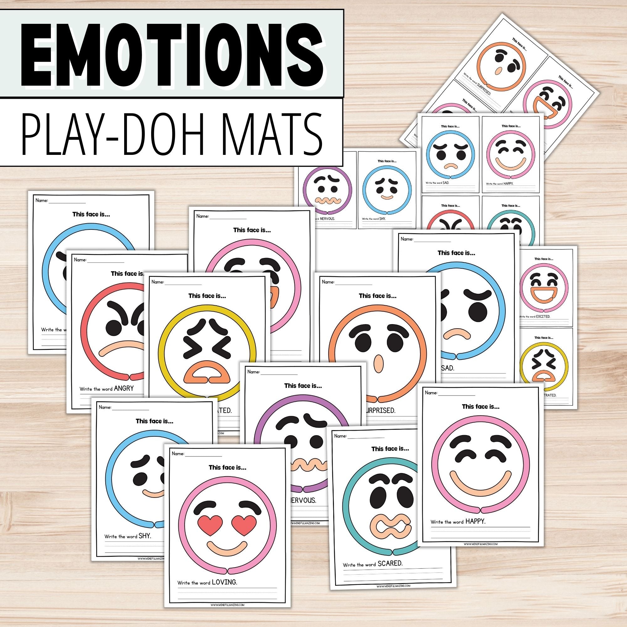 Emotions Play-Doh Mats (PDF) All Ages