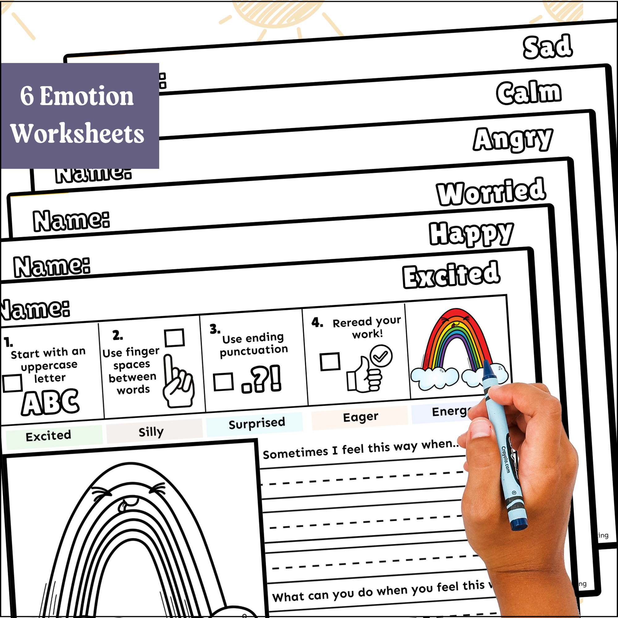 Weather Emotions Check In Chart & Worksheets