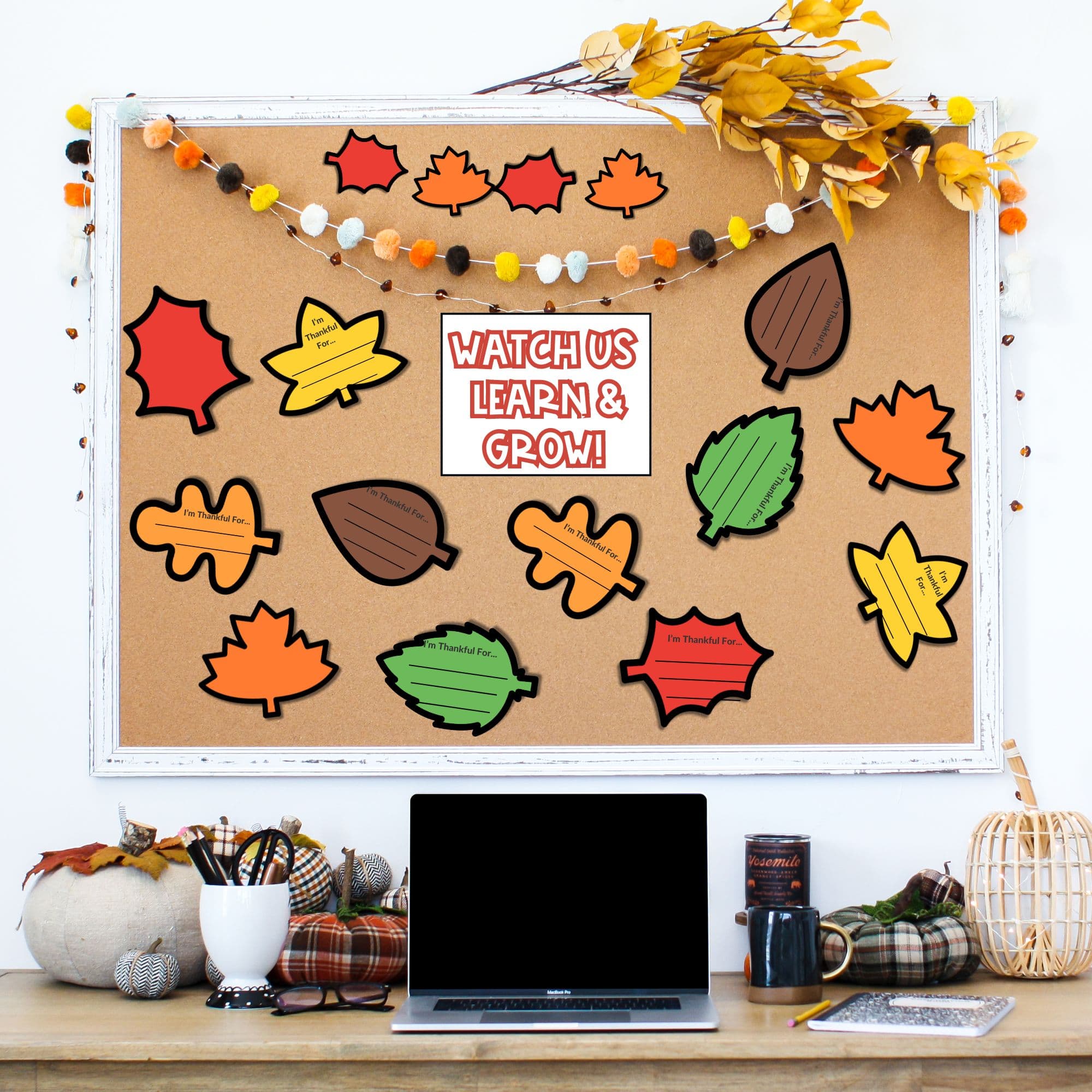 Fall Thankfulness & Gratitude Bulletin Board Set 🍁