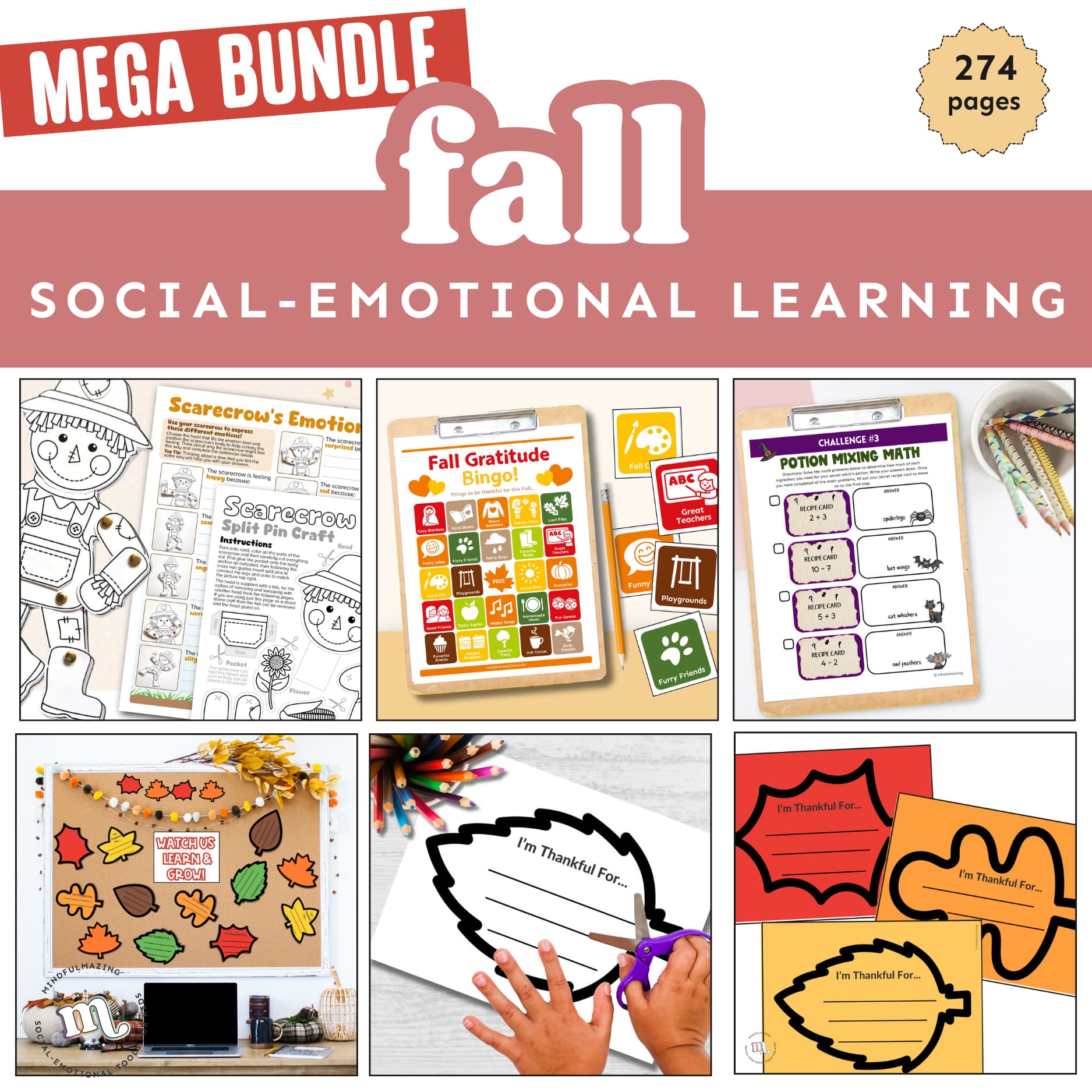 Seasonal Giant Social Emotional Learning Activities Bundle