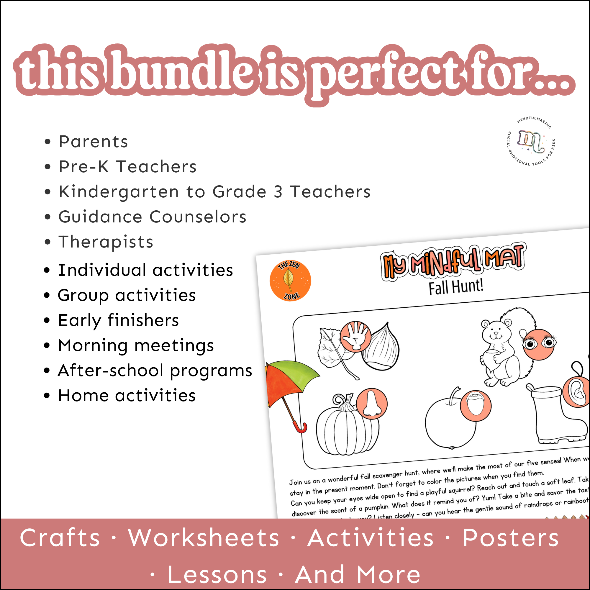 Fall Social Emotional Learning Activities Mega Bundle