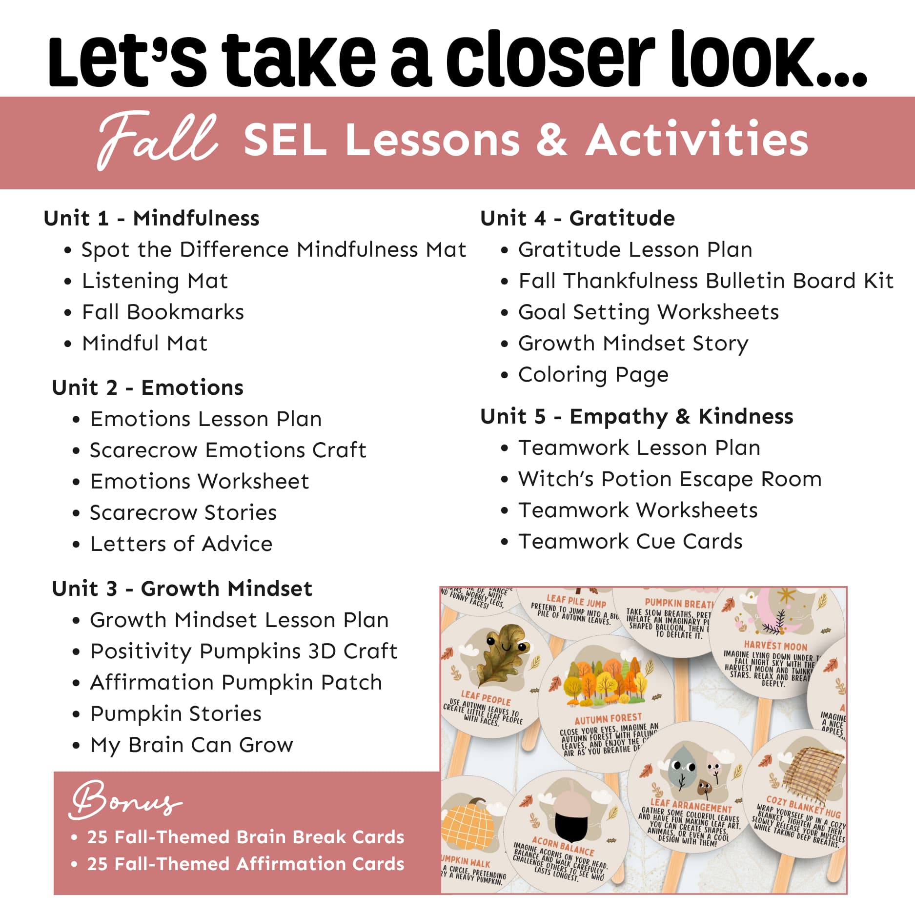 Seasonal Giant Social Emotional Learning Activities Bundle