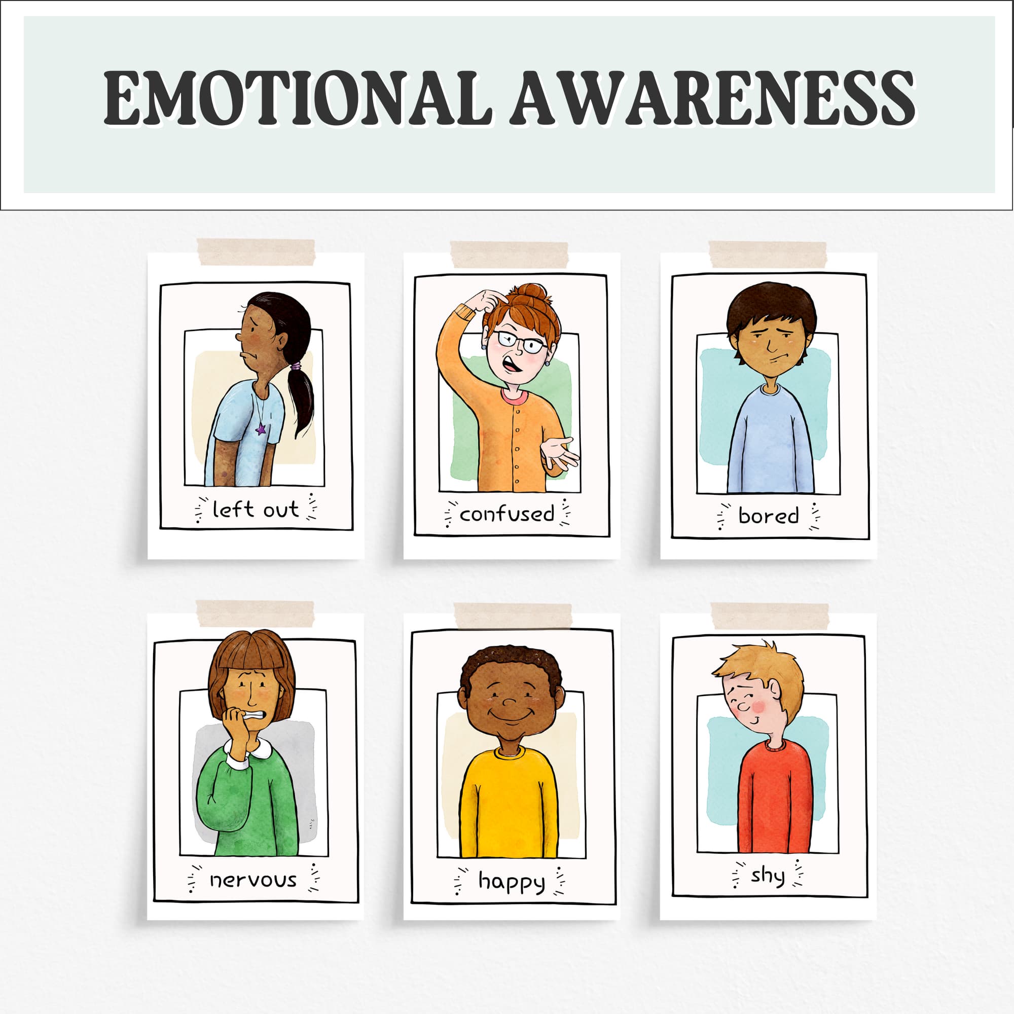 Emotion Flashcards PDF (ages 2 to 10)