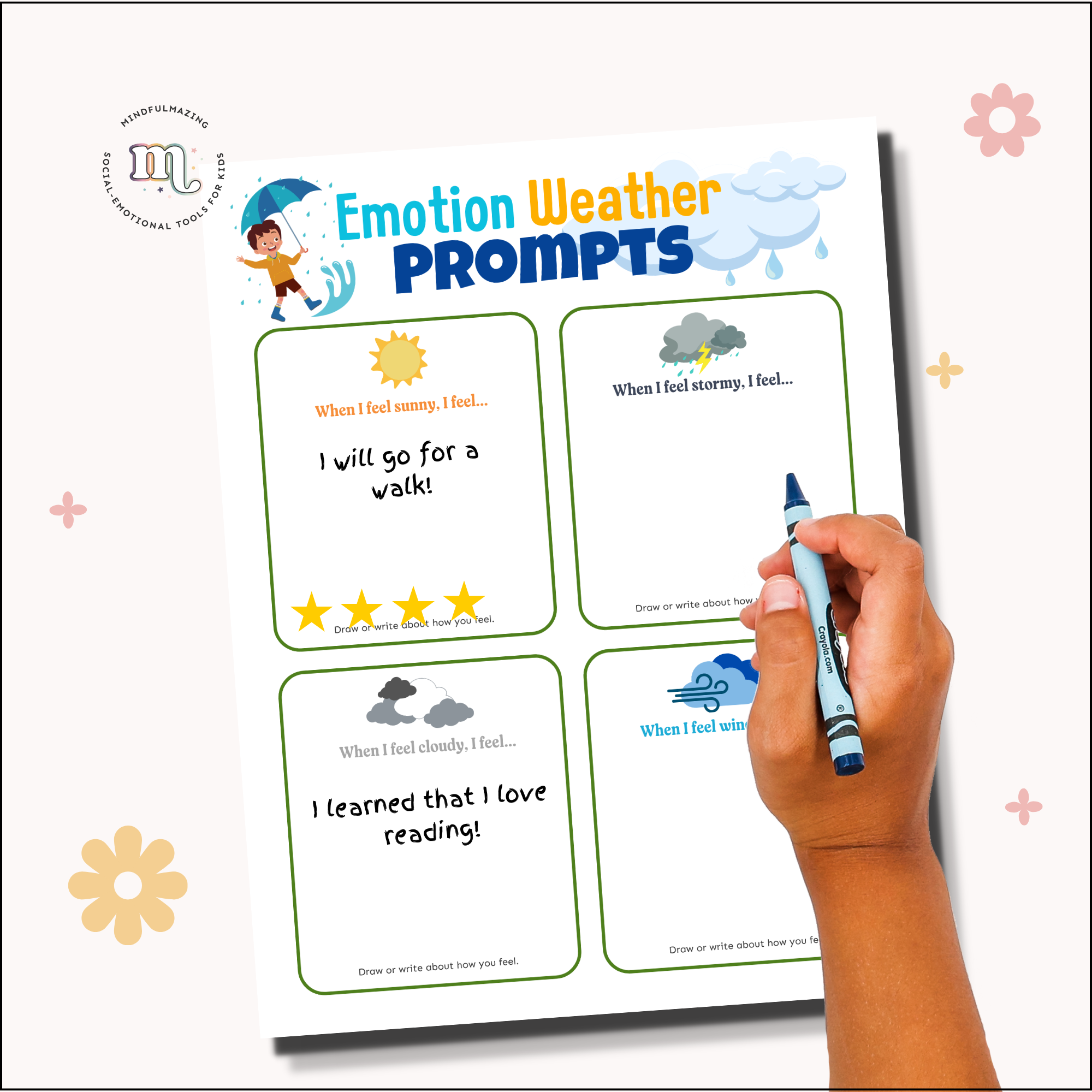 Weather Emotions Check In Chart & Worksheets