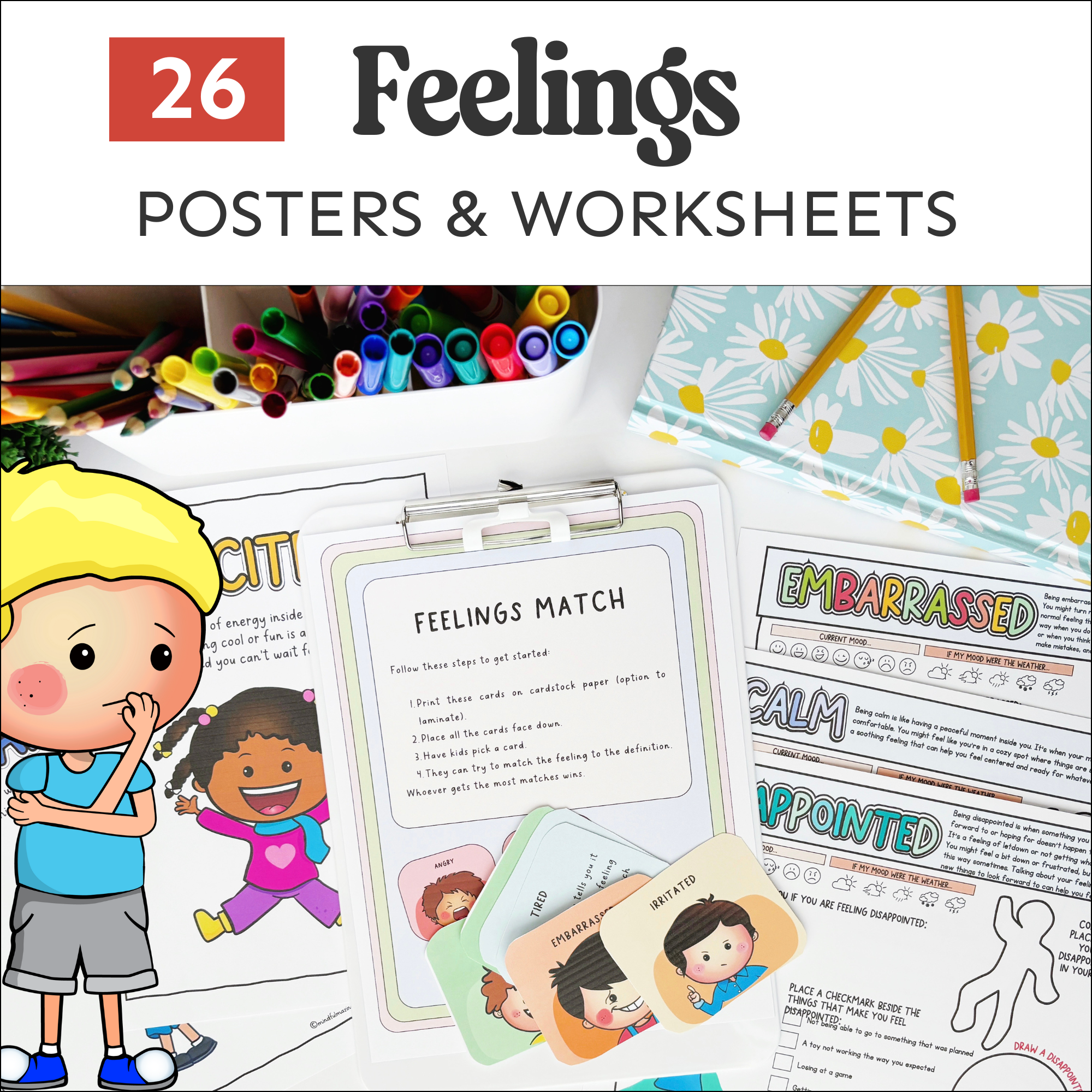 Feelings Kit (Posters + Worksheets)
