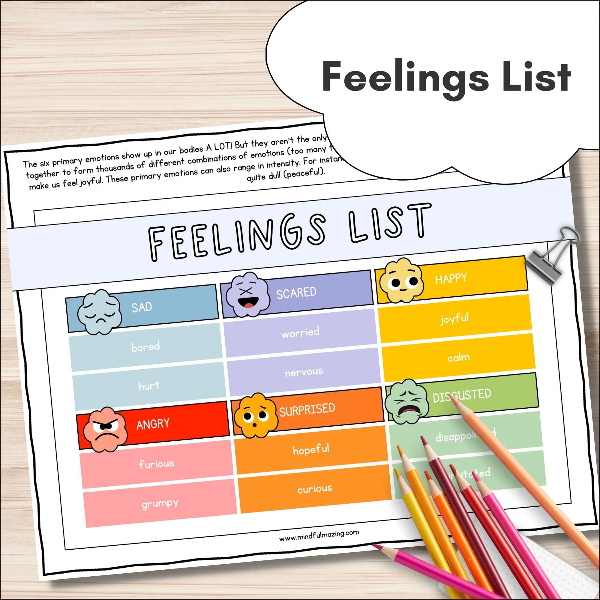 Feelings Kit (Posters + Worksheets)