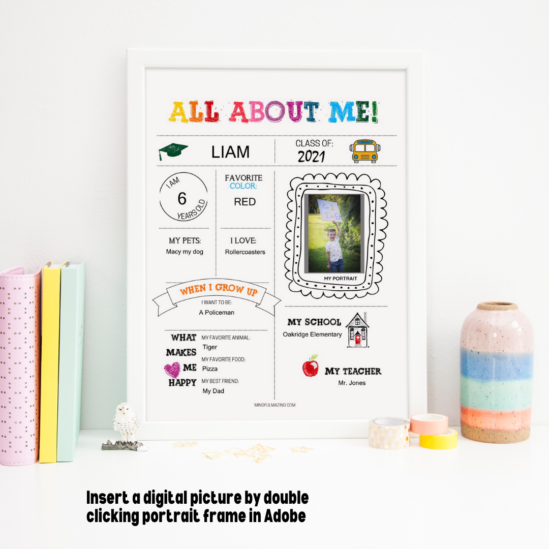 All About Me Mini Book (ages 5-11)