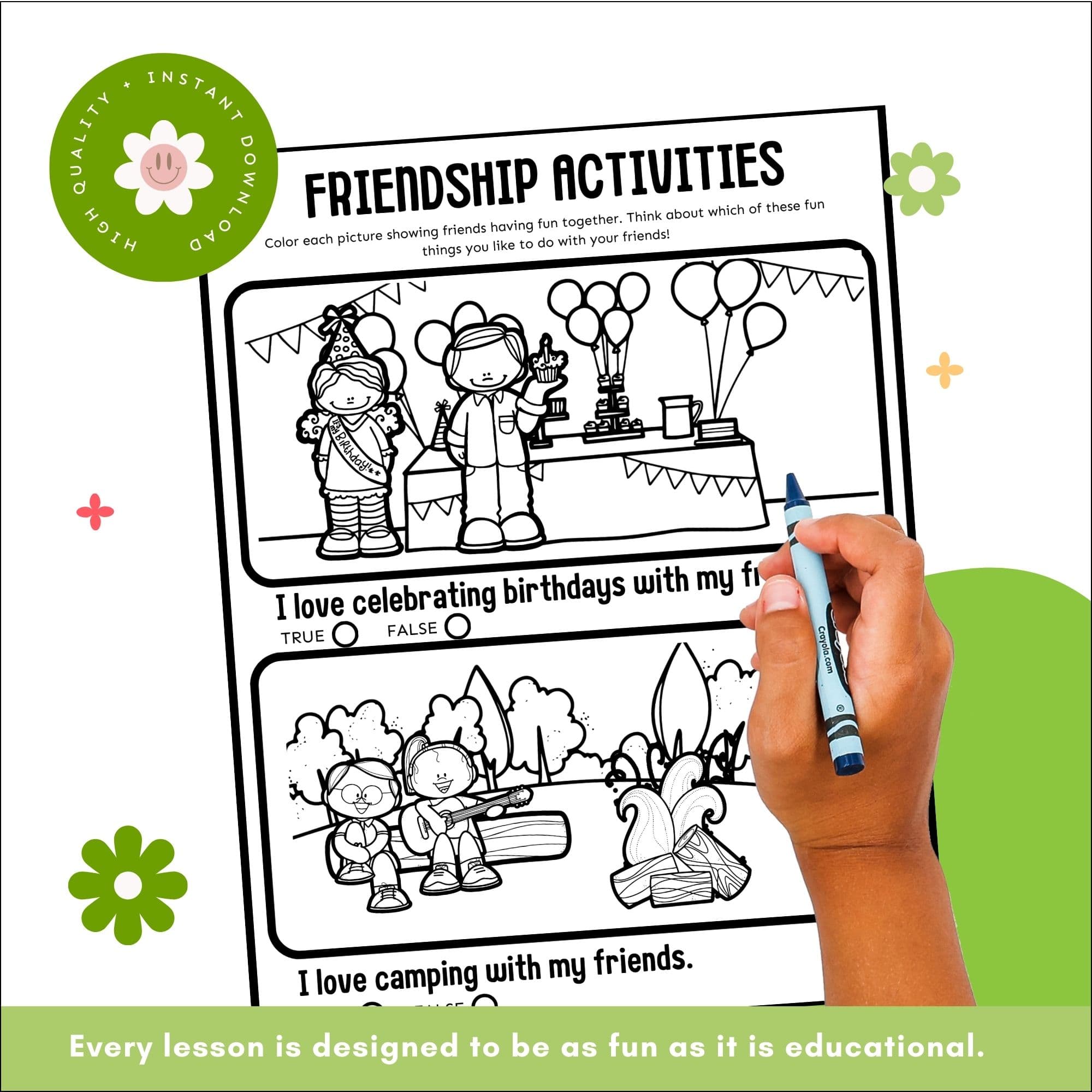 Friendship Bulletin Board Lesson and Activity