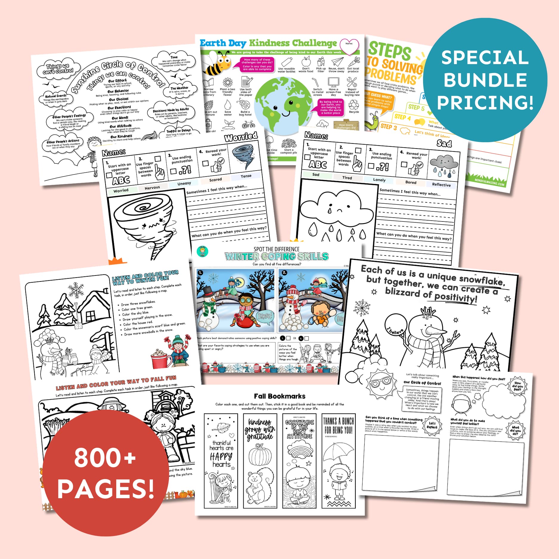 Seasonal Giant Social Emotional Learning Activities Bundle
