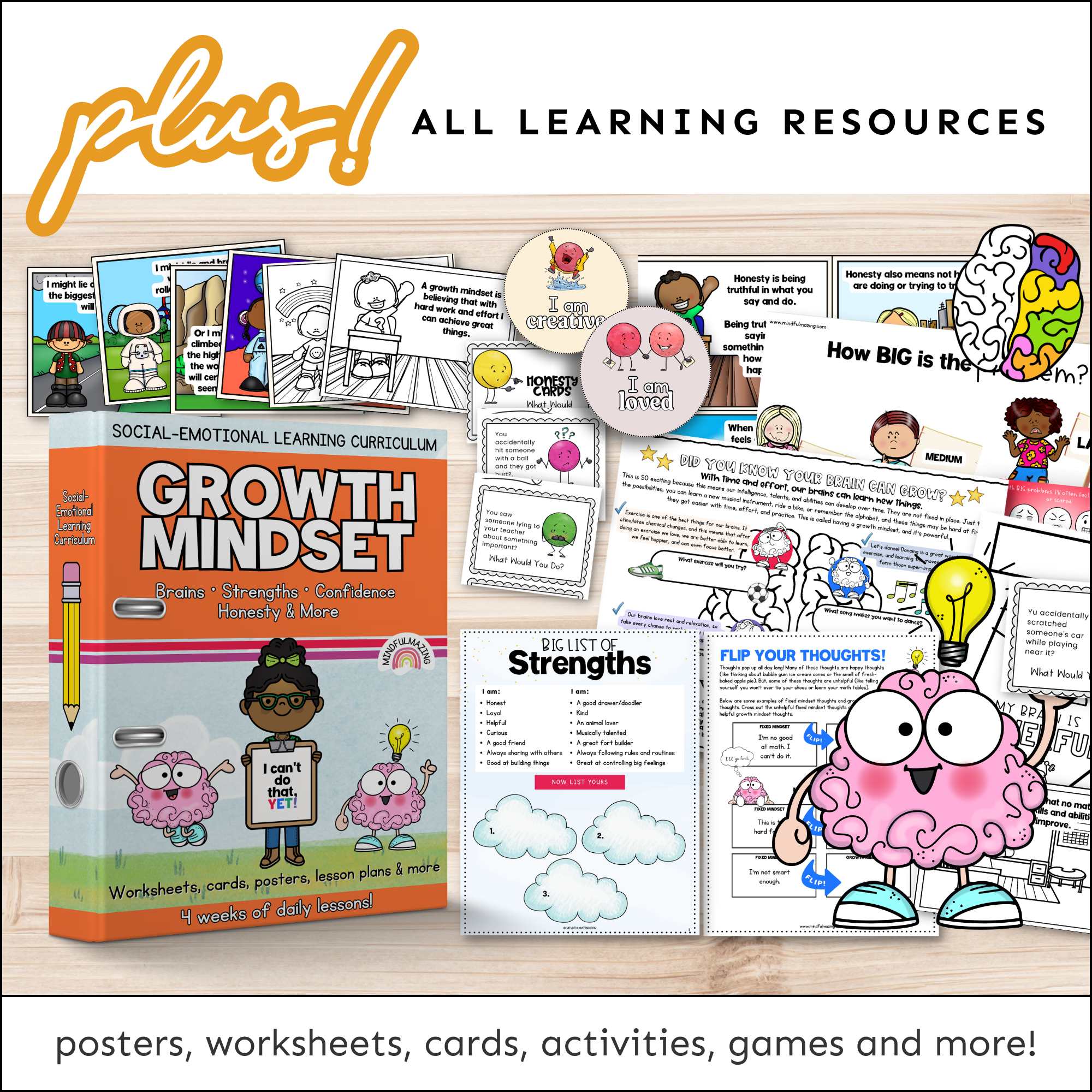 Growth Mindset Social Emotional Learning Unit (ages 3 - 8)