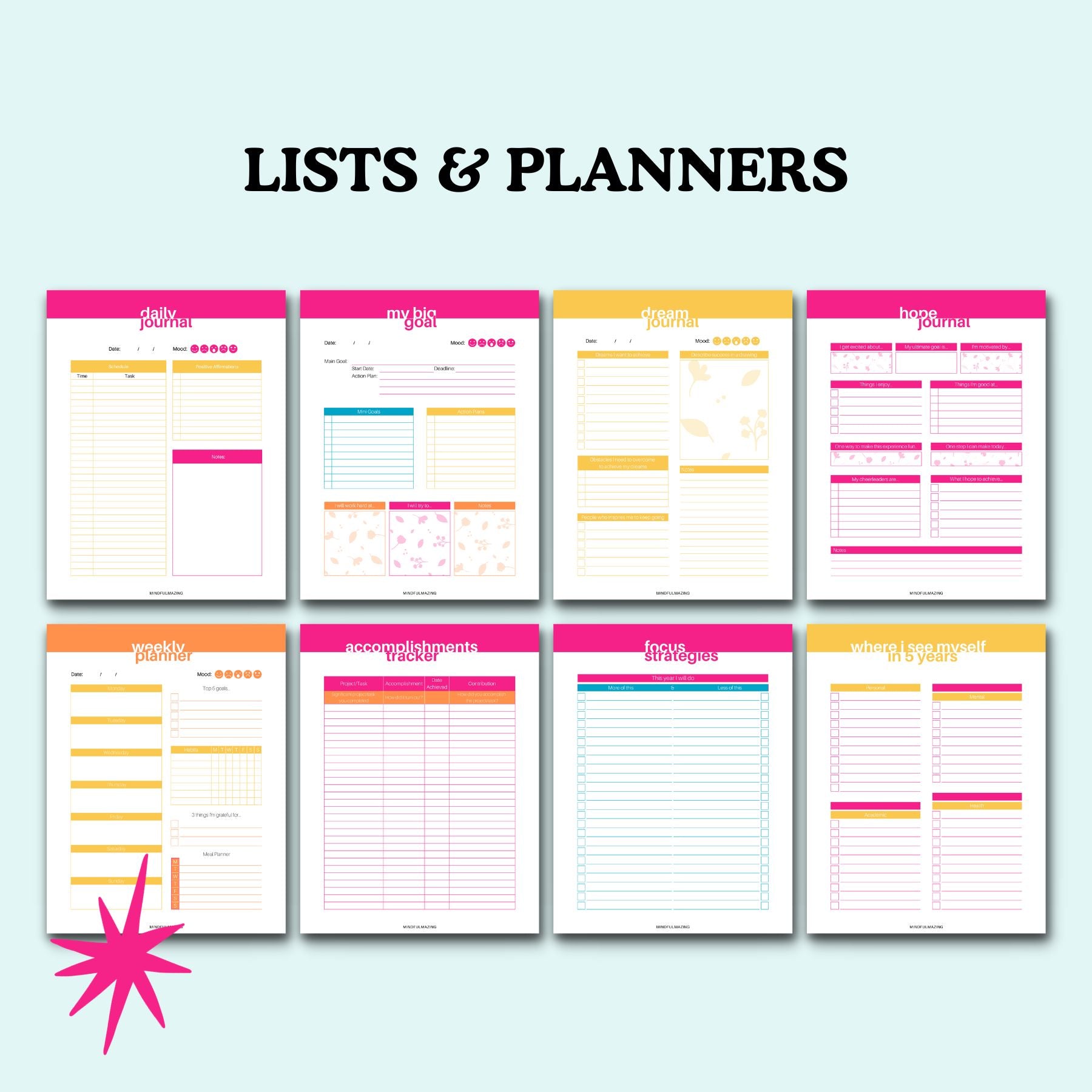 Teenage Growth Mindset Kit & Planner