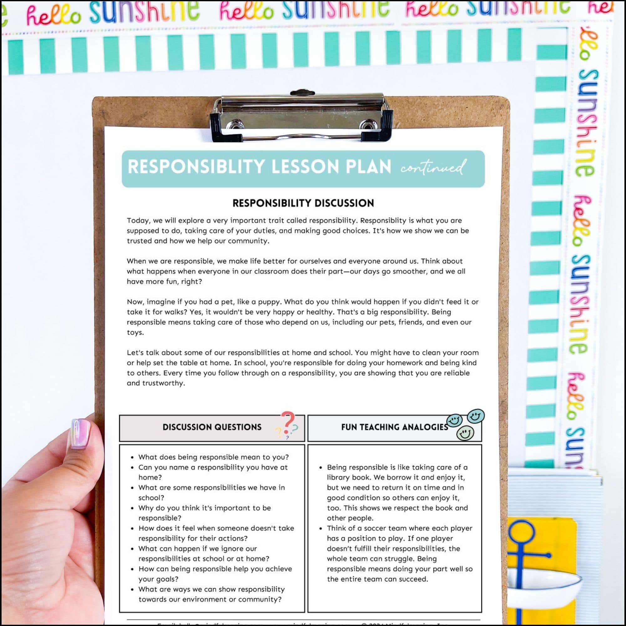 Summer Bucket List Taking Responsibility Activities