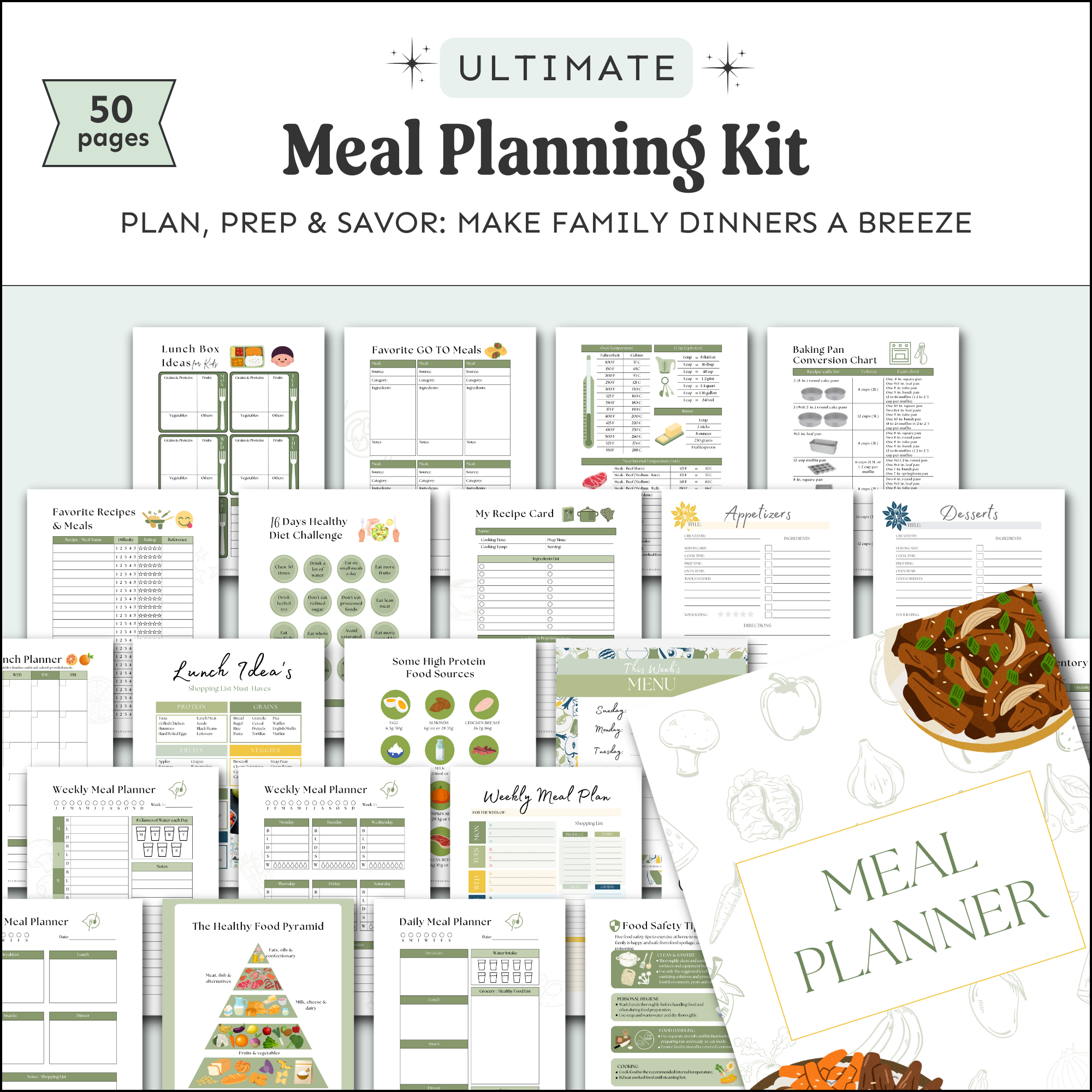 Meal Planner Printable Set (PDF)