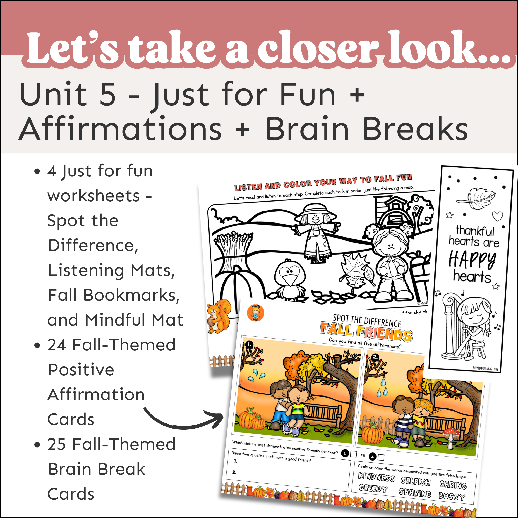 Fall Social Emotional Learning Activities Mega Bundle
