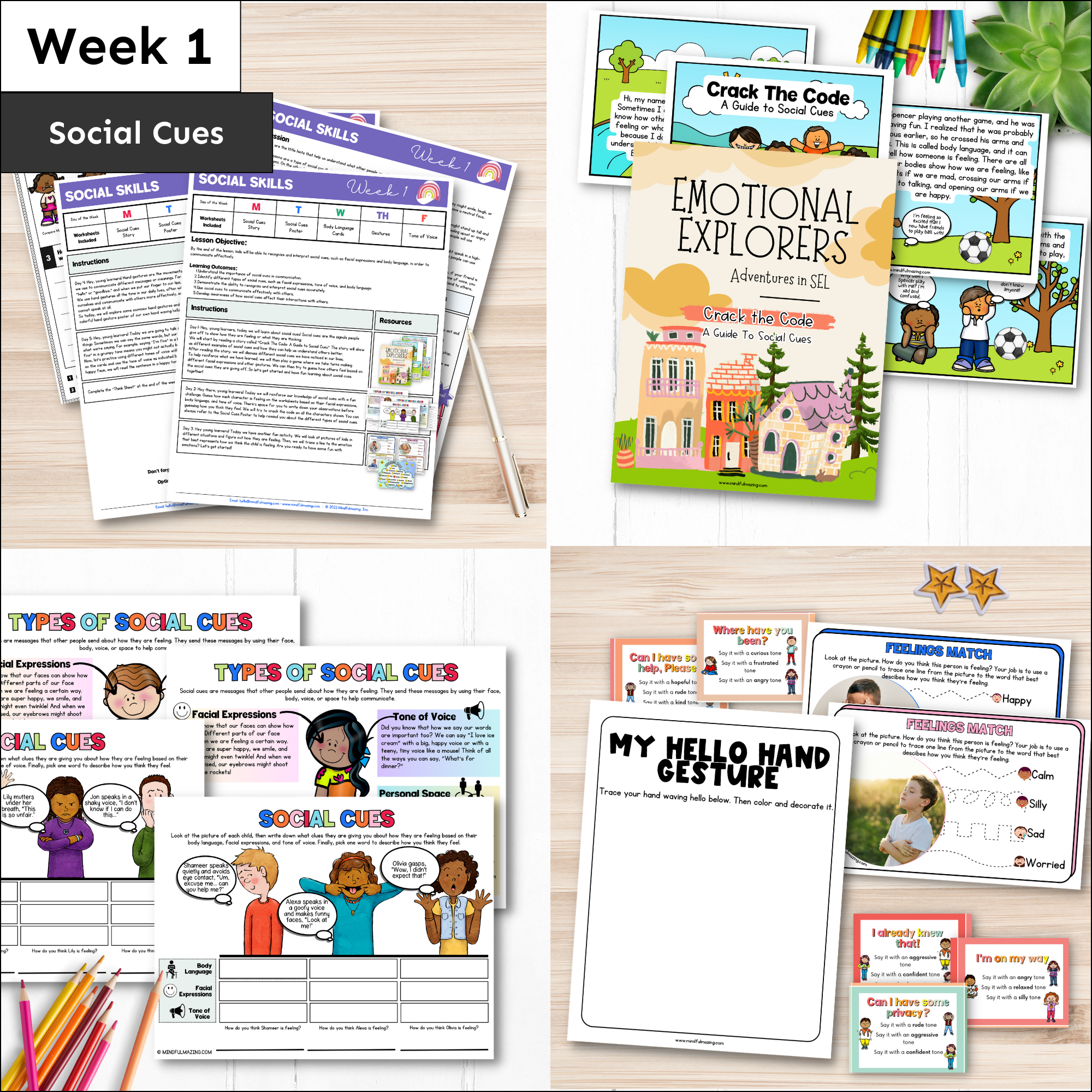 Social Skills Social-Emotional Learning Unit (ages 3 - 8)