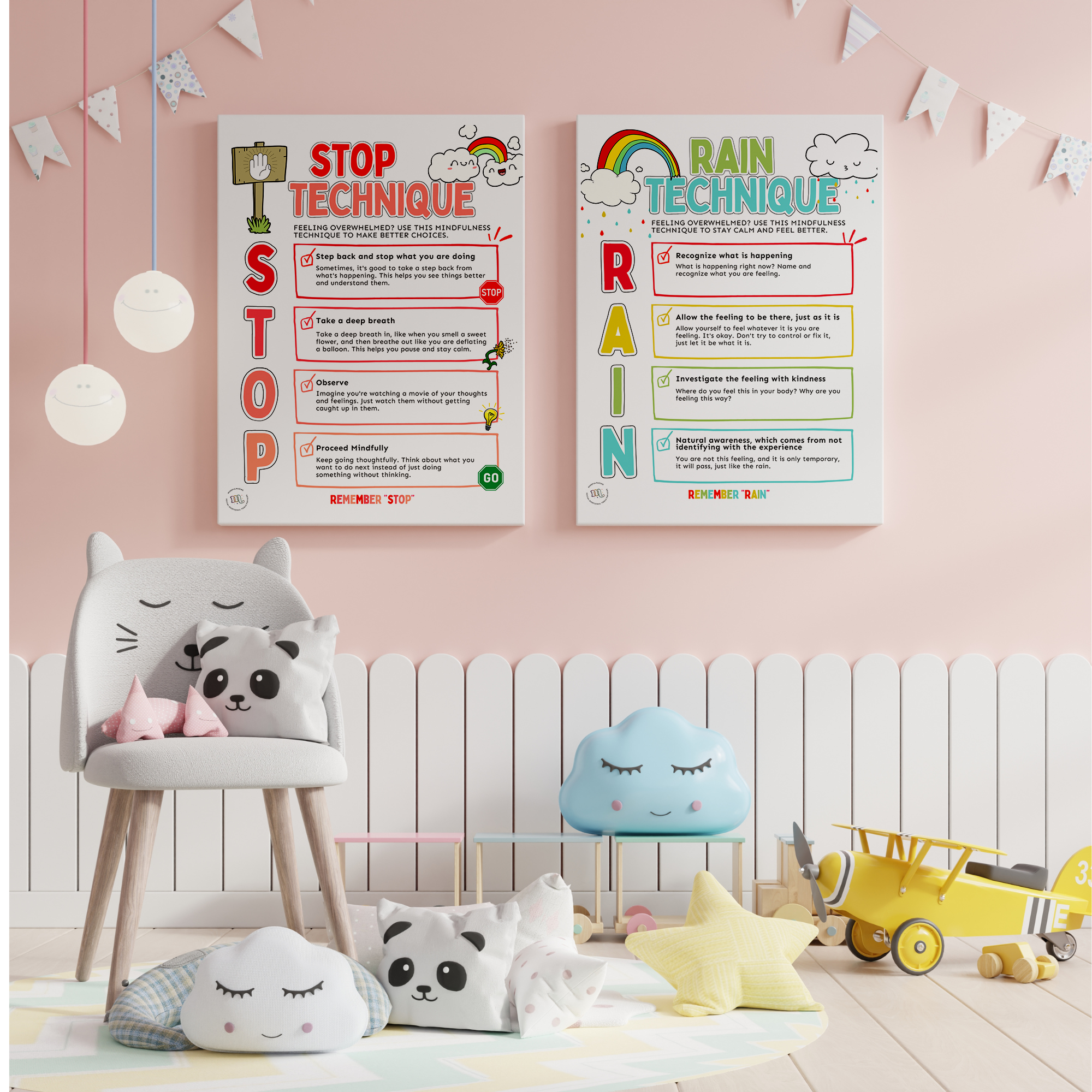 STOP & Rain Technique Posters