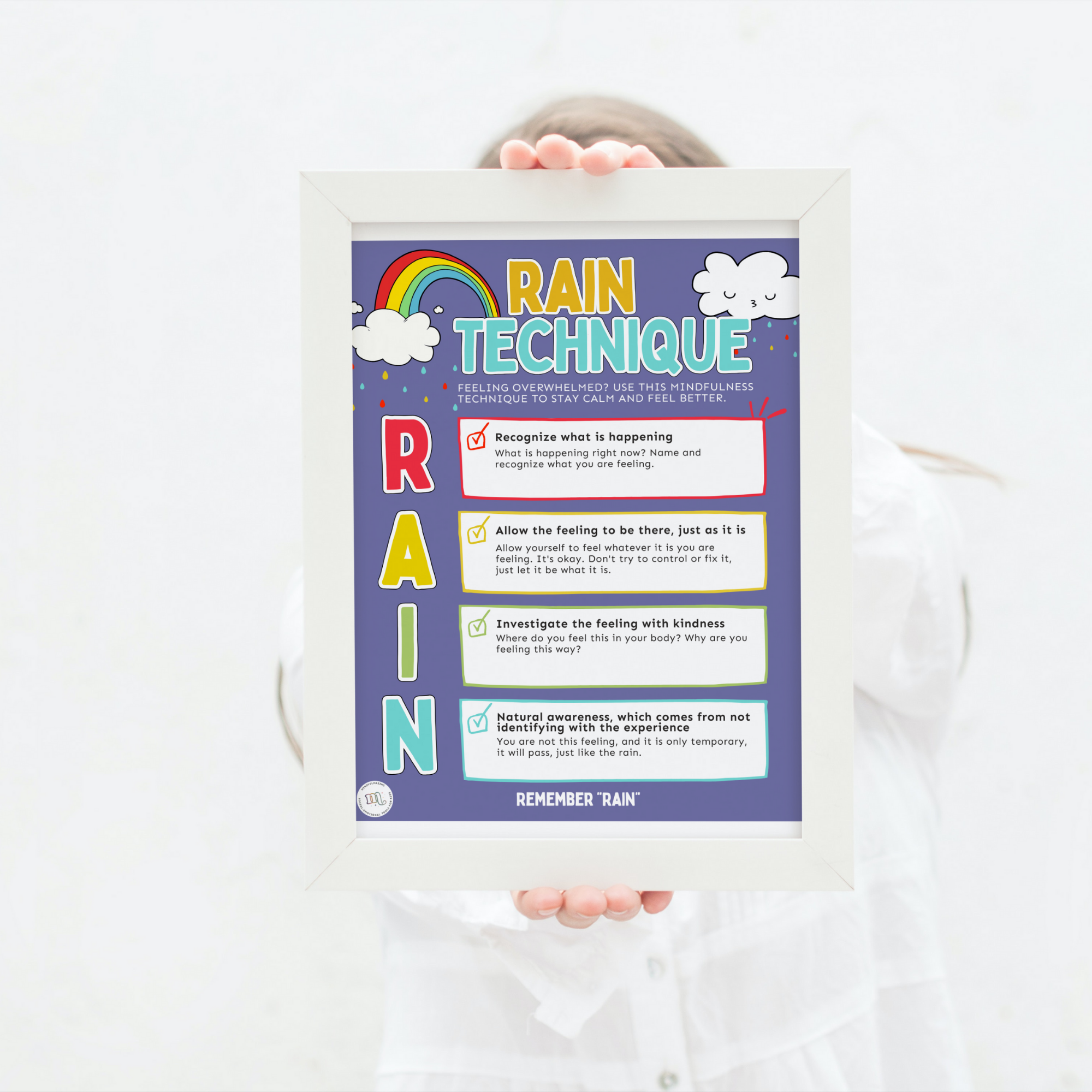 STOP & RAIN Technique Poster - Purple Version