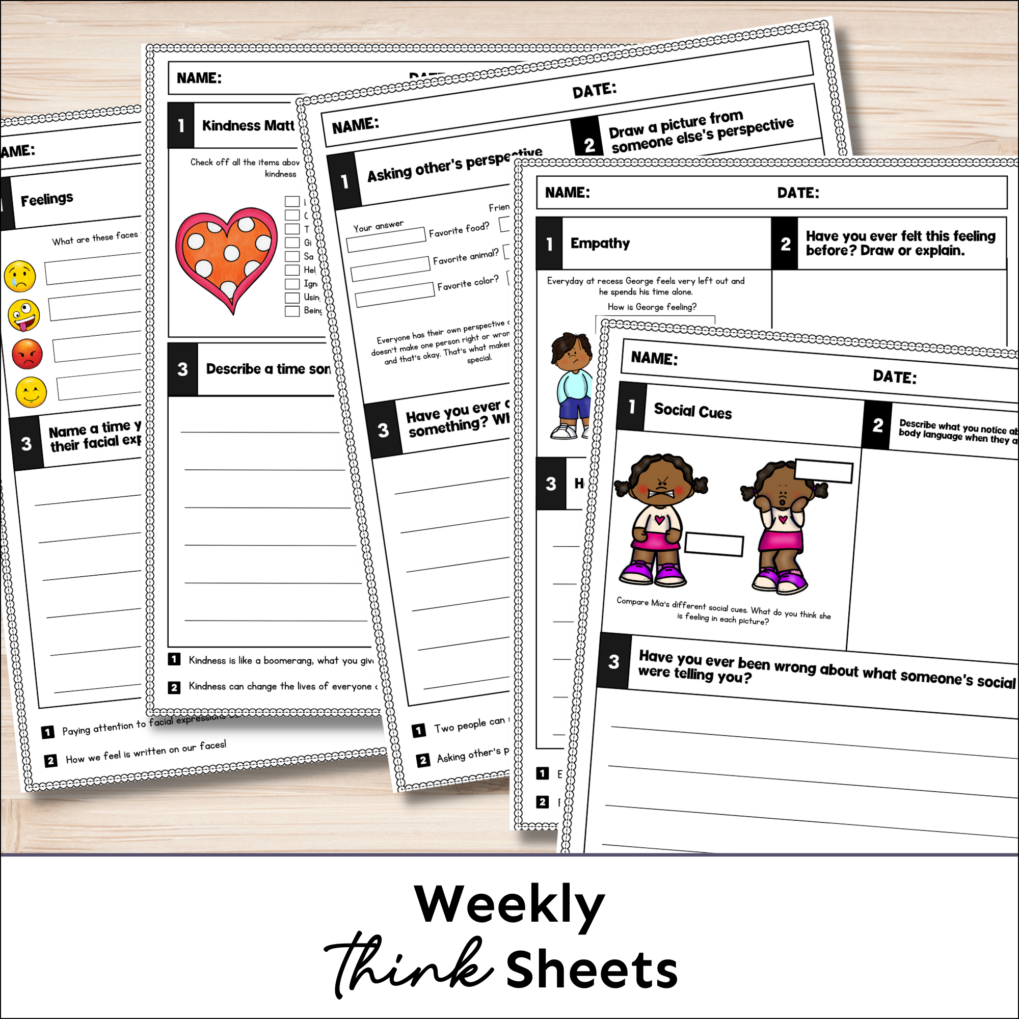 Social Skills Social-Emotional Learning Unit (ages 3 - 8)