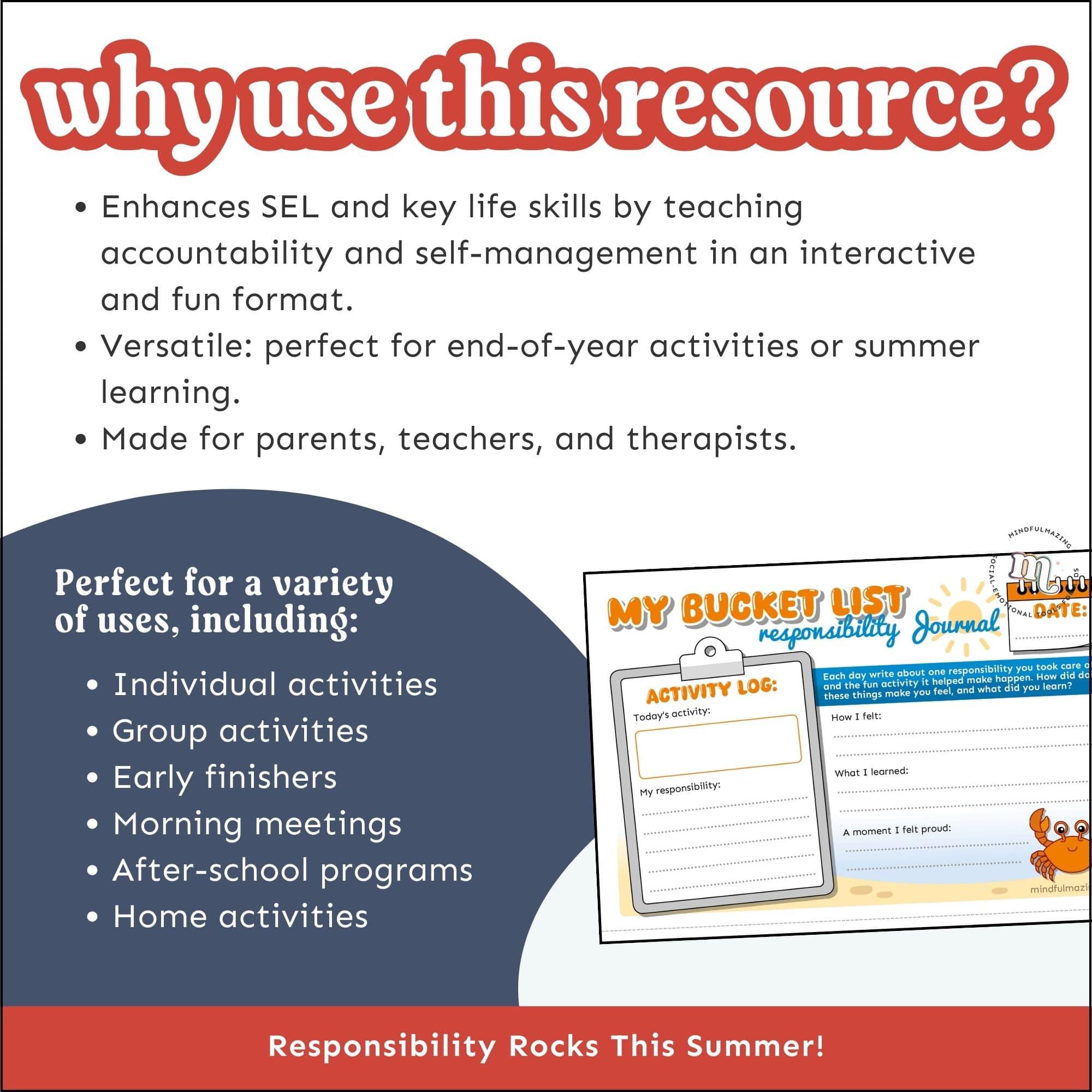 Summer Bucket List Taking Responsibility Activities