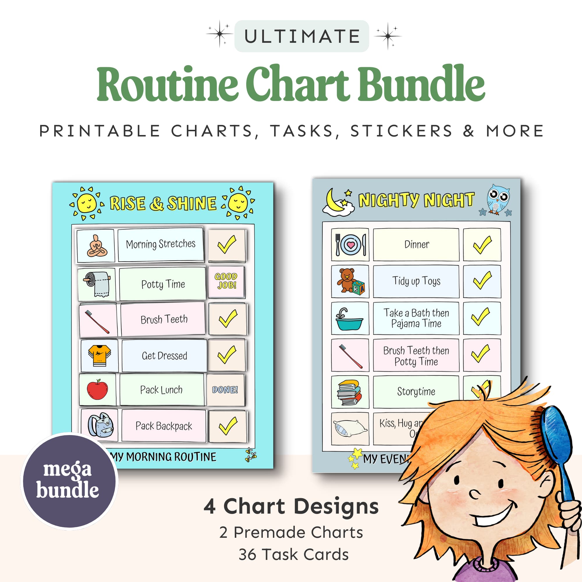 Routine Charts For Kids PDF (ages 2-10)