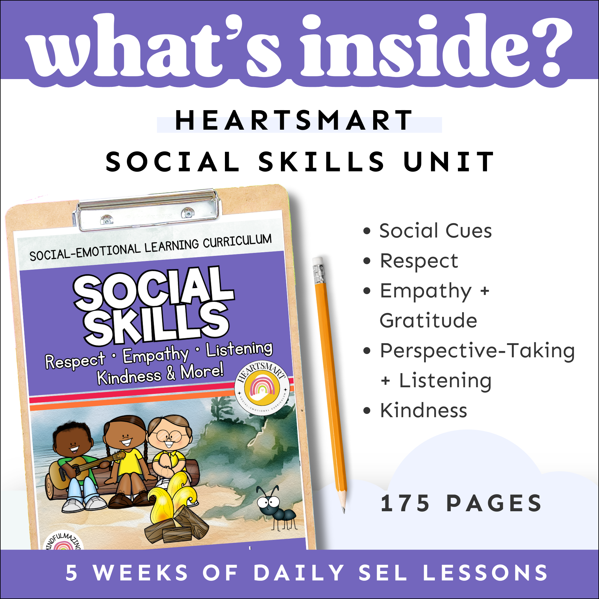 Social Skills Social-Emotional Learning Unit (ages 3 - 8)