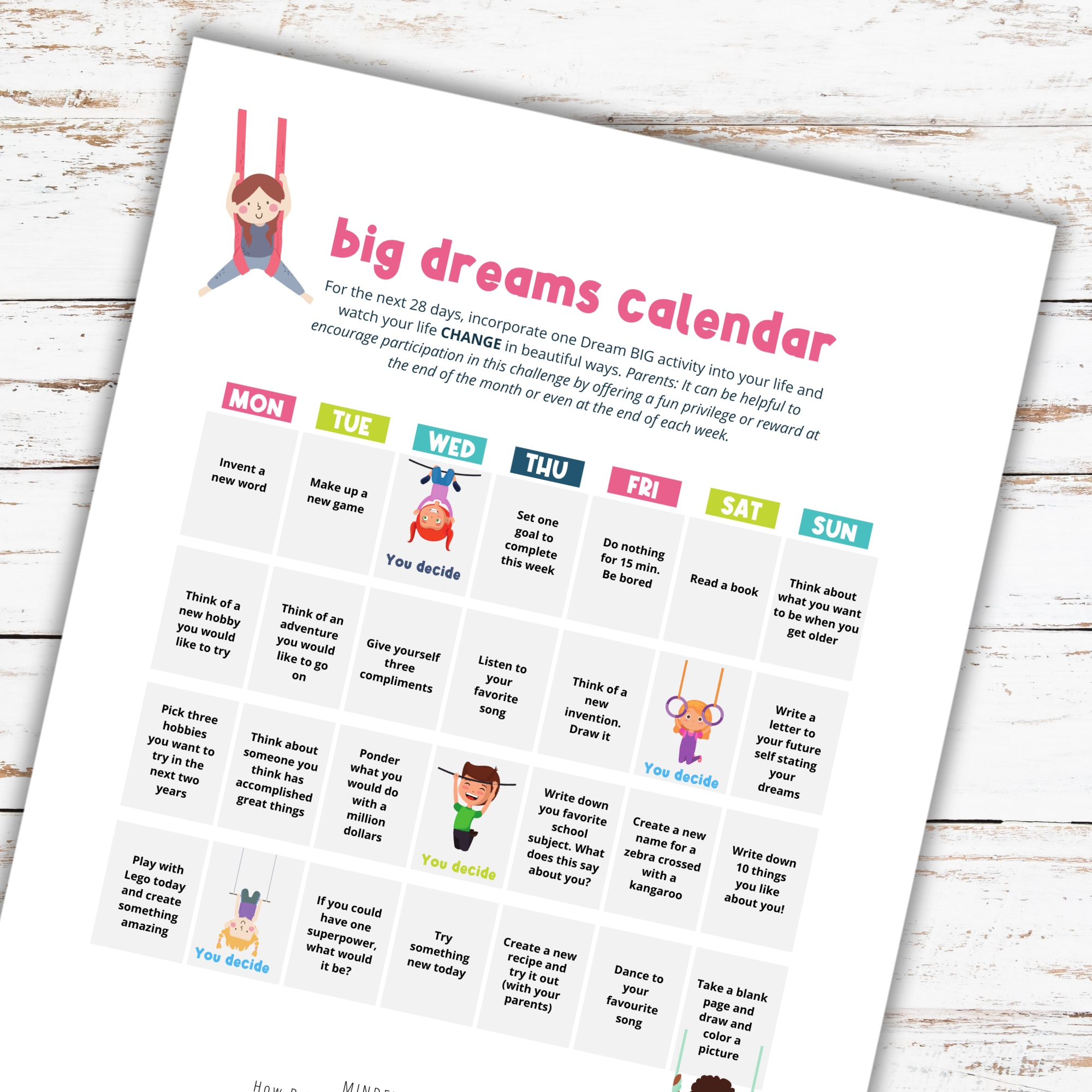 Dream Big Growth Mindset Kit PDF (ages 5-11)