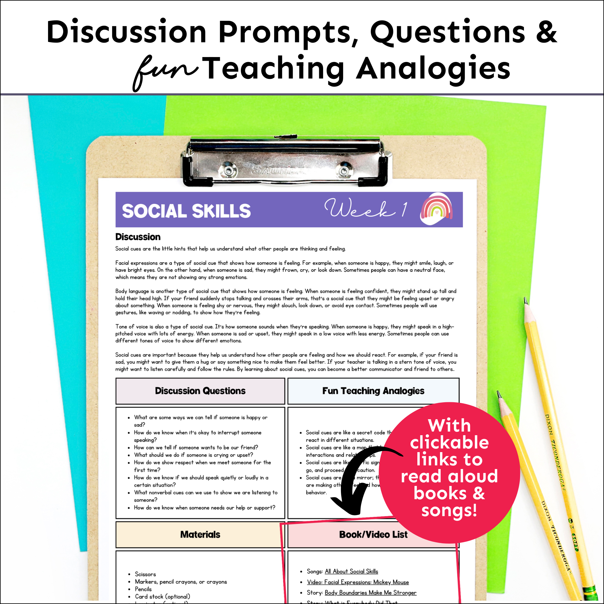 Social Skills Social-Emotional Learning Unit (ages 3 - 8)