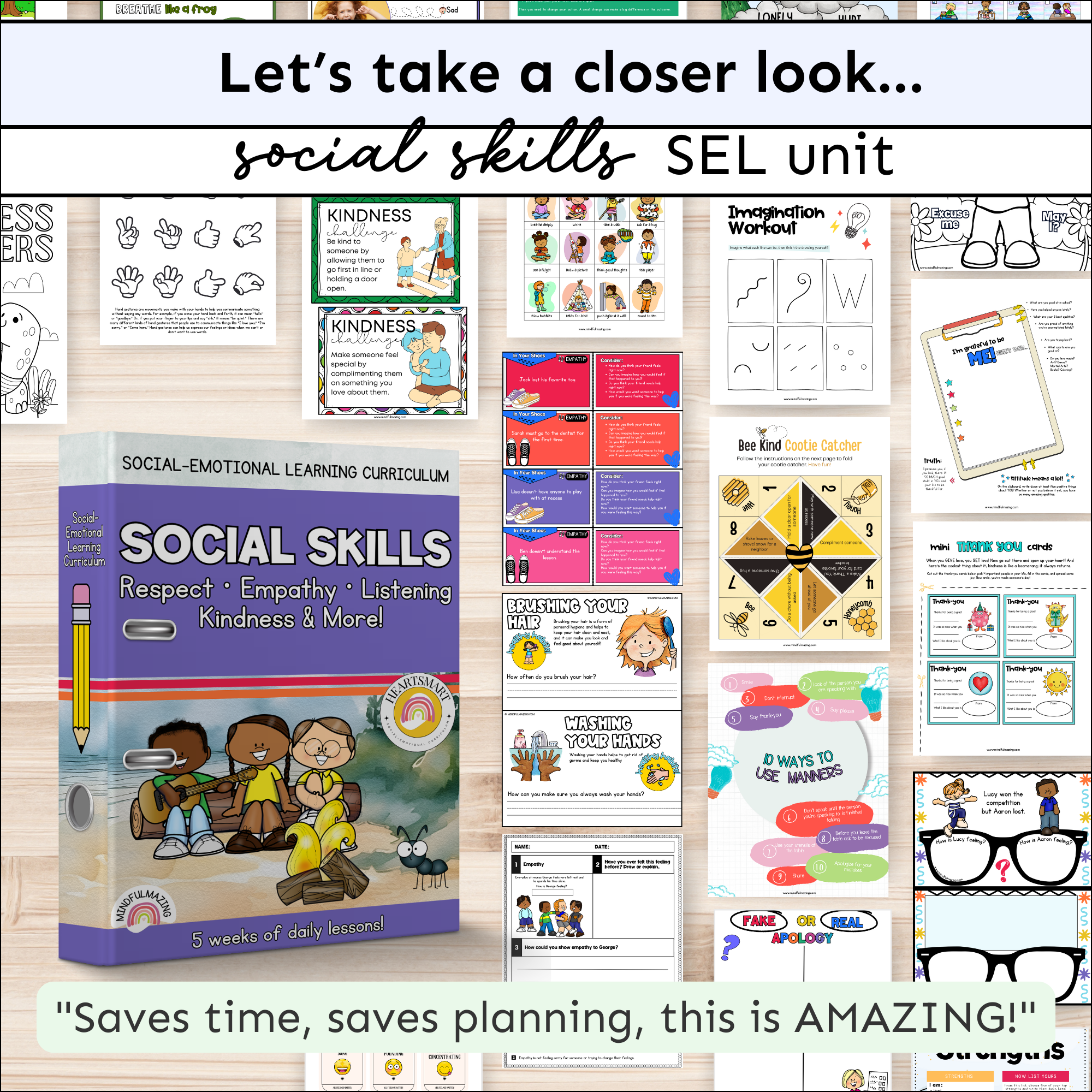 Social Skills Social-Emotional Learning Unit (ages 3 - 8)