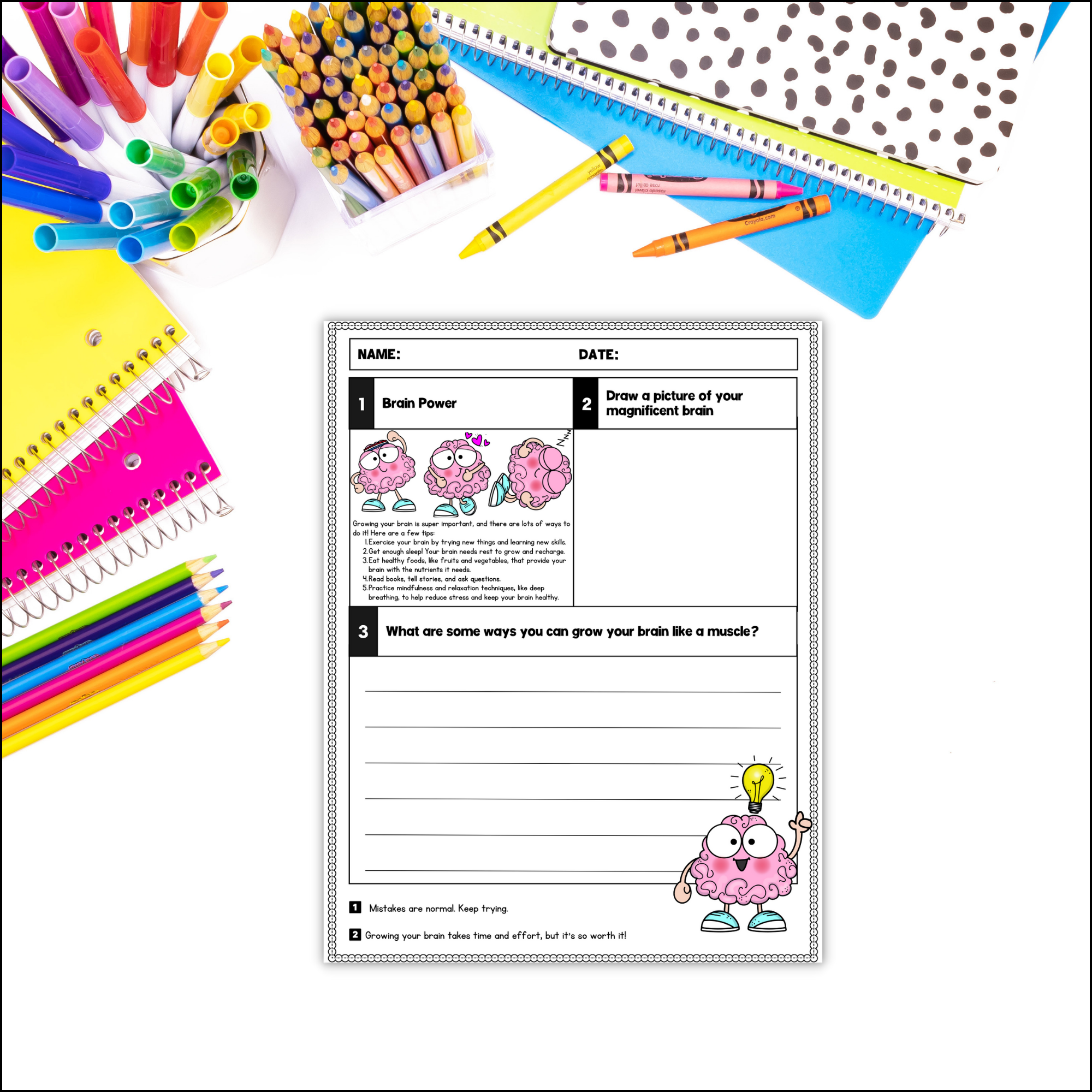 Growth Mindset Social Emotional Learning Unit (ages 3 - 8)