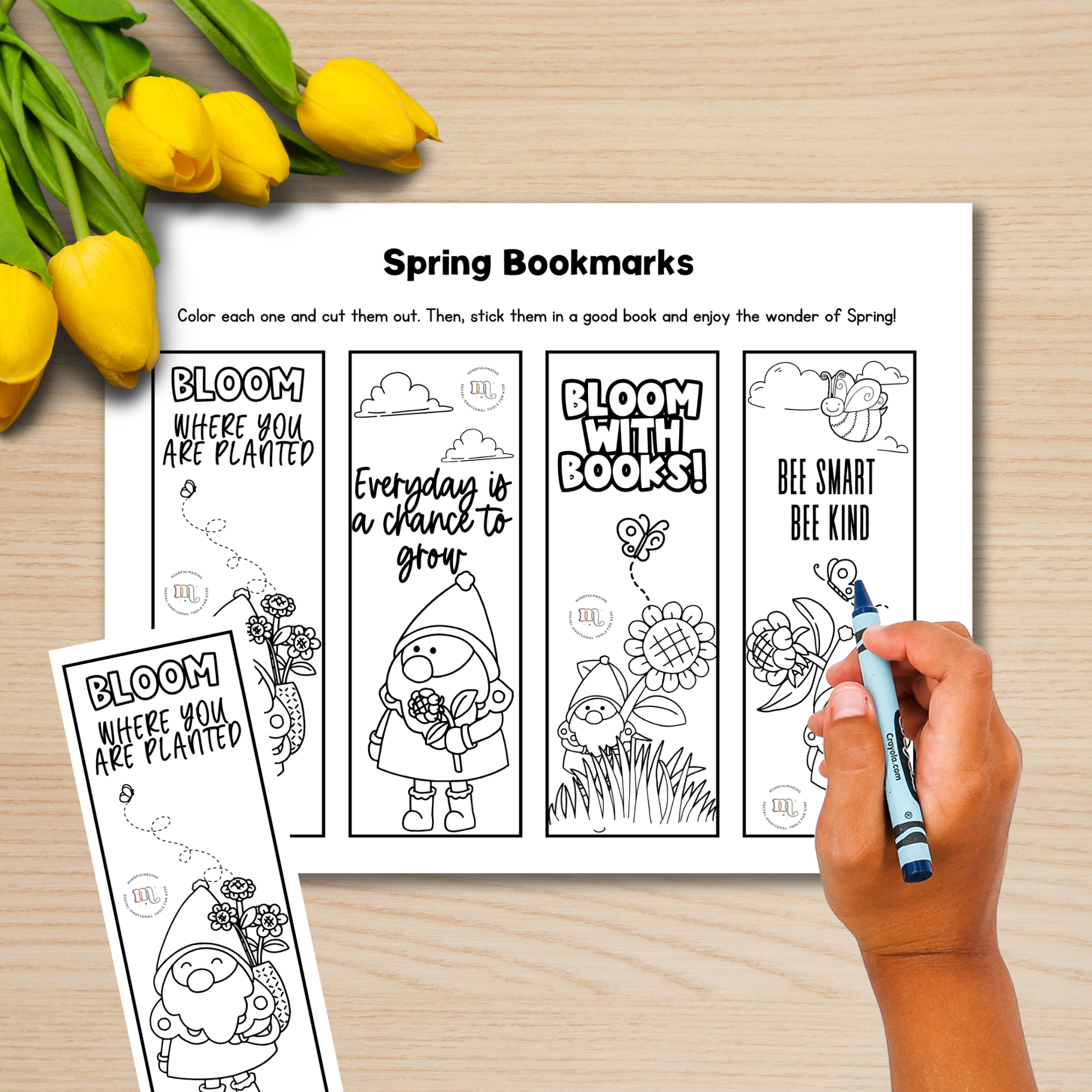 Spring Coloring Bookmarks (Free With Purchase!)